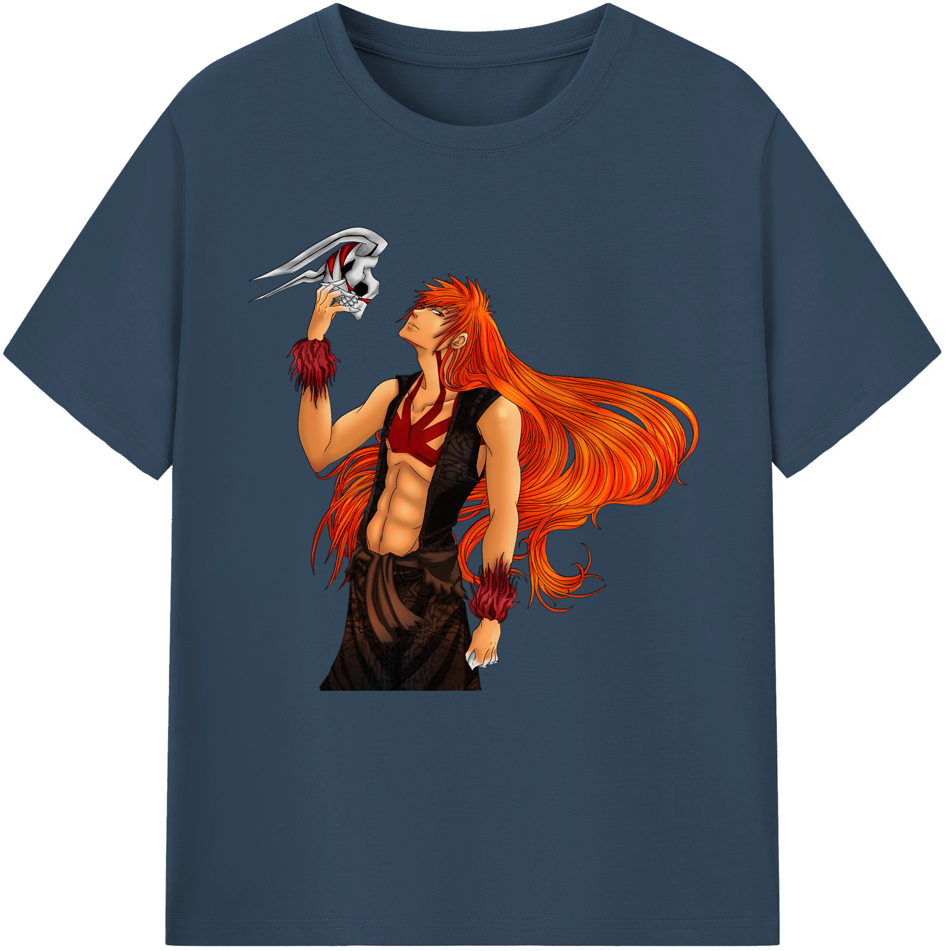 （画像用） ブリーチ 黒崎一護（くろさき いちご）BLEACH Kurosaki Ichigo レディースカジュアルプリントTシャツ（綿100％）
