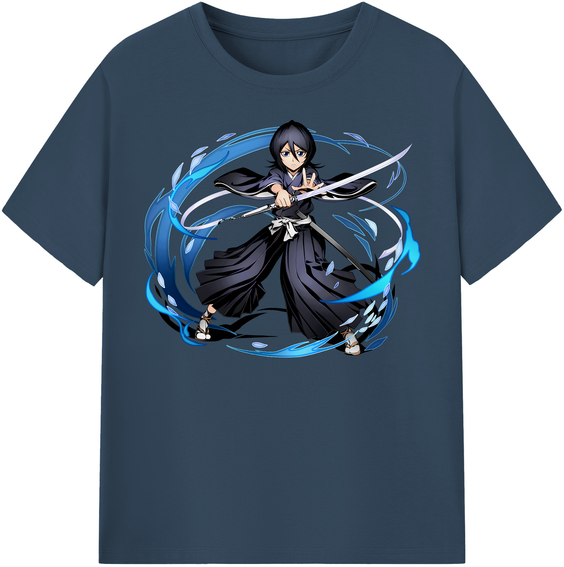 （画像用） ブリーチ 朽木ルキア BLEACH Kuchiki Rukia レディースカジュアルプリントTシャツ（綿100％）