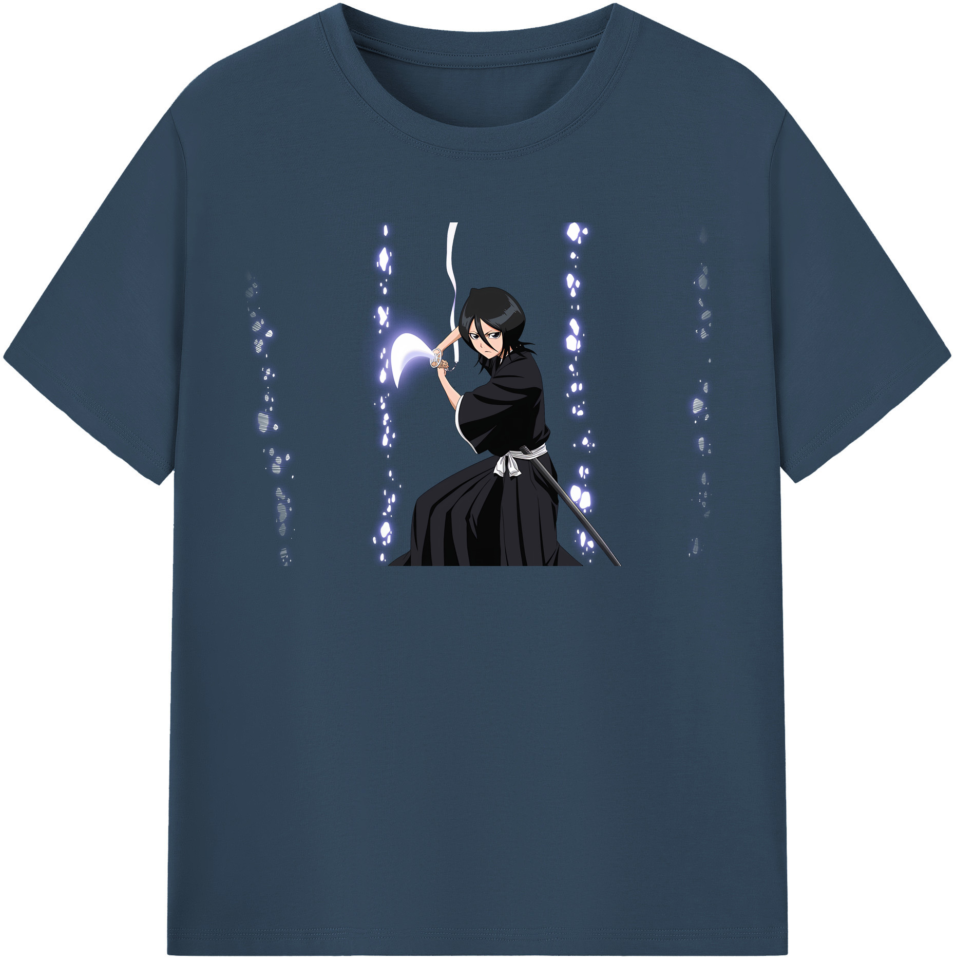（画像用） ブリーチ 朽木ルキア BLEACH Kuchiki Rukia レディースカジュアルプリントTシャツ（綿100％）