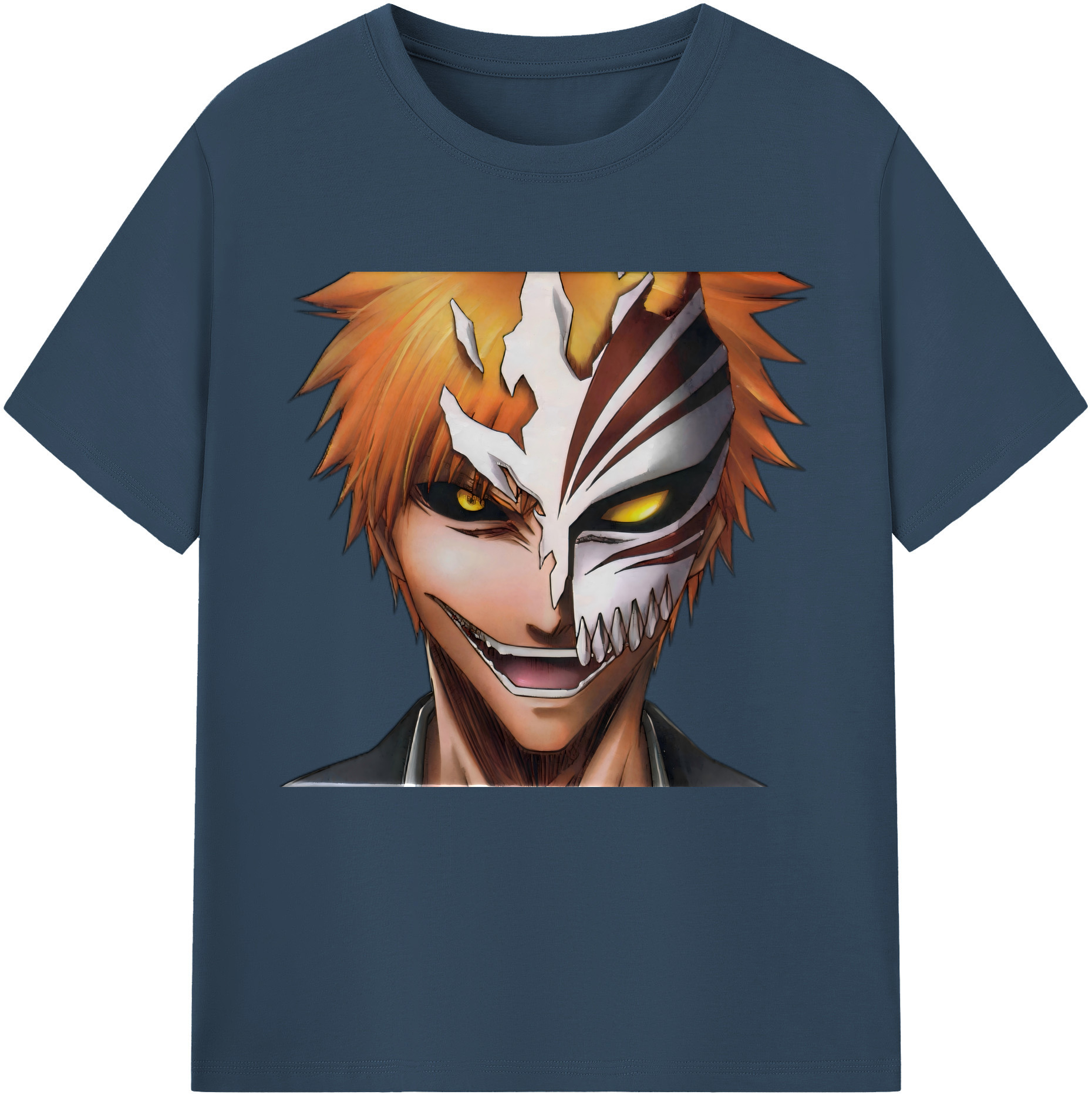 （画像用） ブリーチ 黒崎一護（くろさき いちご）BLEACH Kurosaki Ichigo レディースカジュアルプリントTシャツ（綿100％）