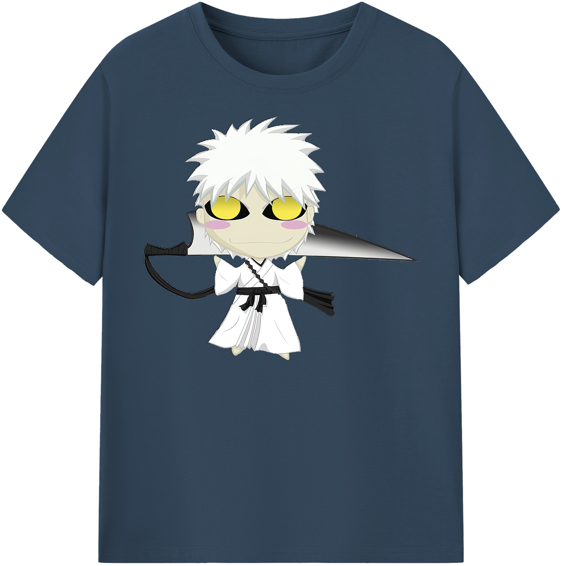 （画像用） ブリーチ 黒崎一護（くろさき いちご）BLEACH Kurosaki Ichigo レディースカジュアルプリントTシャツ（綿100％）