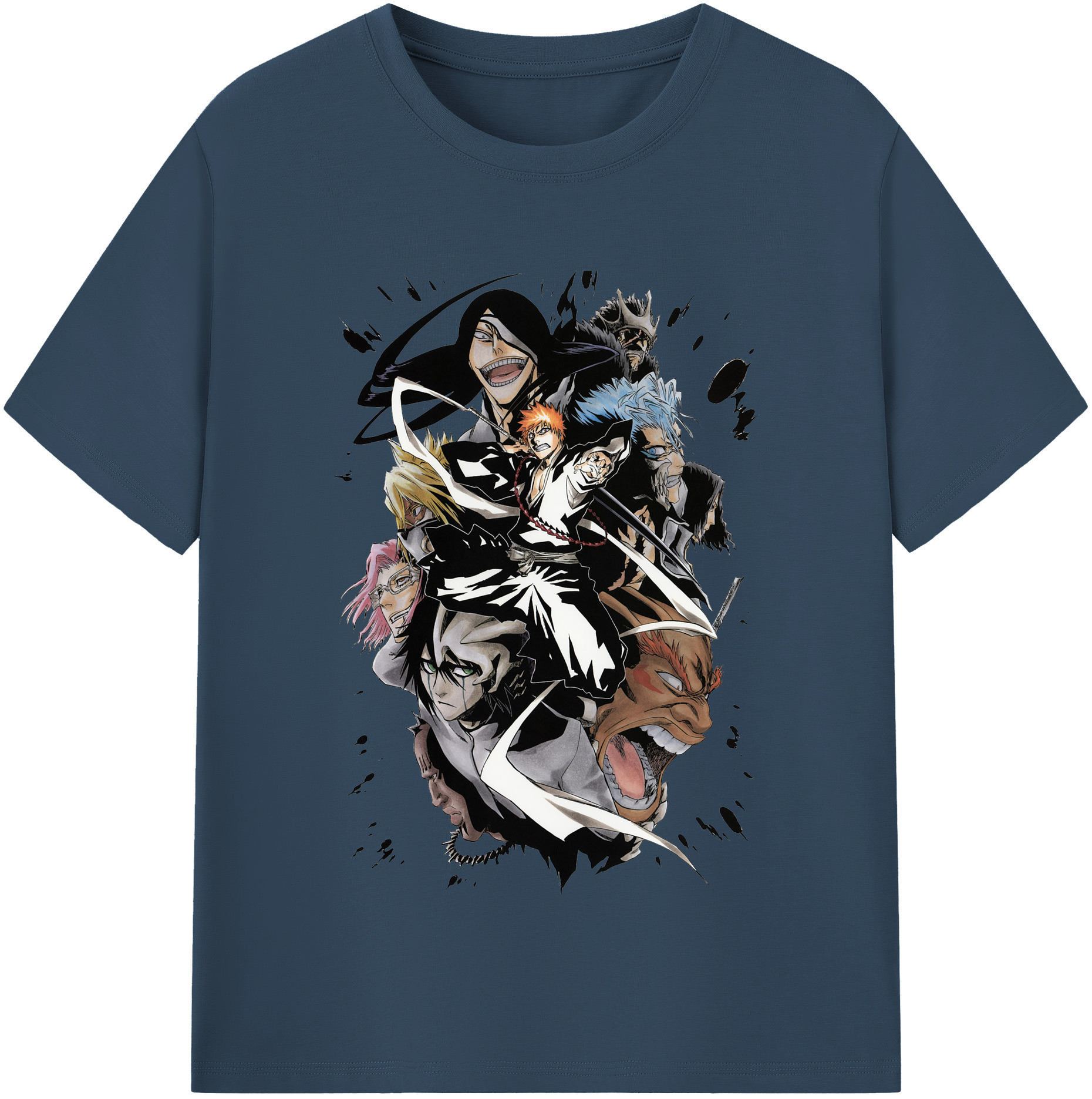 （画像用） ブリーチ 黒崎一護（くろさき いちご）BLEACH Kurosaki Ichigo レディースカジュアルプリントTシャツ（綿100％）