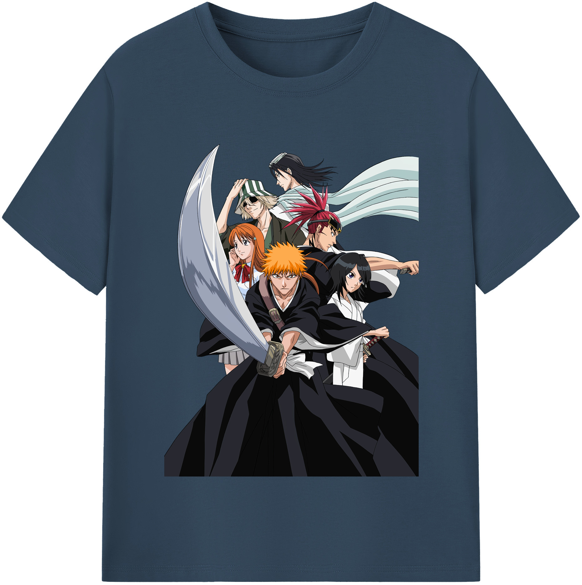 （画像用） ブリーチ 黒崎一護（くろさき いちご）BLEACH Kurosaki Ichigo レディースカジュアルプリントTシャツ（綿100％）