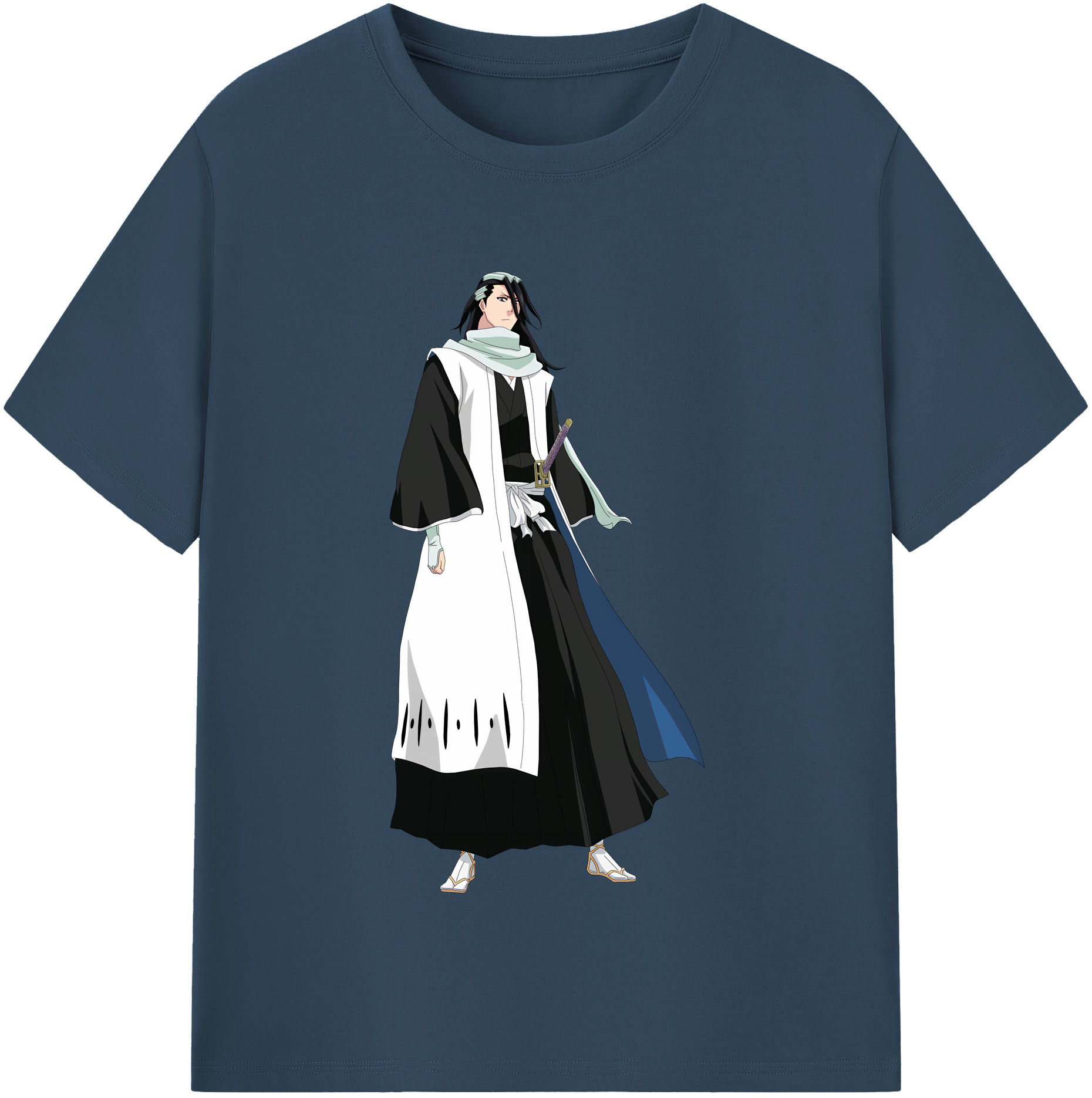 （画像用） ブリーチ くちき びゃくや BLEACH Kuchiki Byakuya レディースカジュアルプリントTシャツ（綿100％）