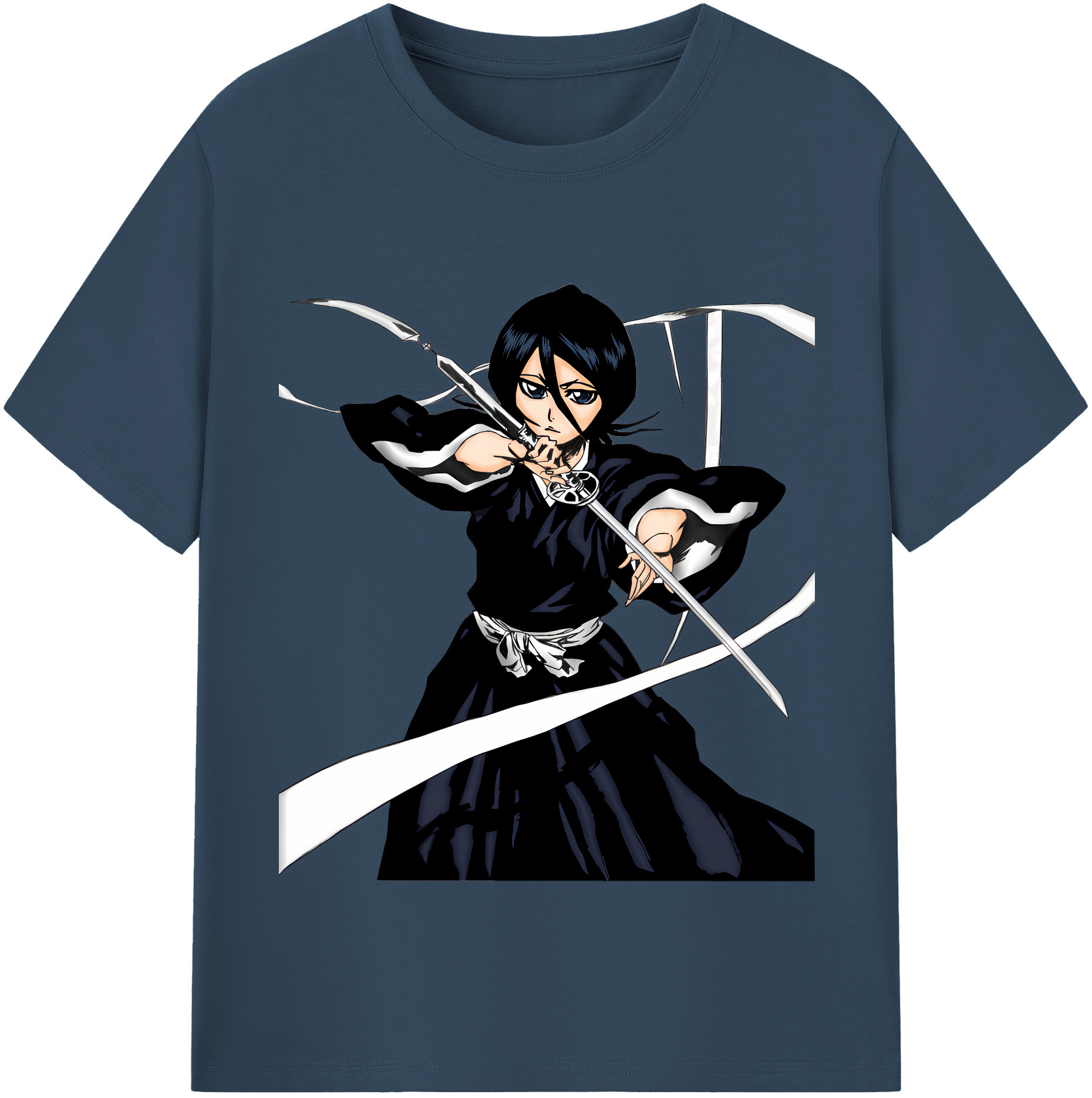 （画像用） ブリーチ 朽木ルキア BLEACH Kuchiki Rukia レディースカジュアルプリントTシャツ（綿100％）