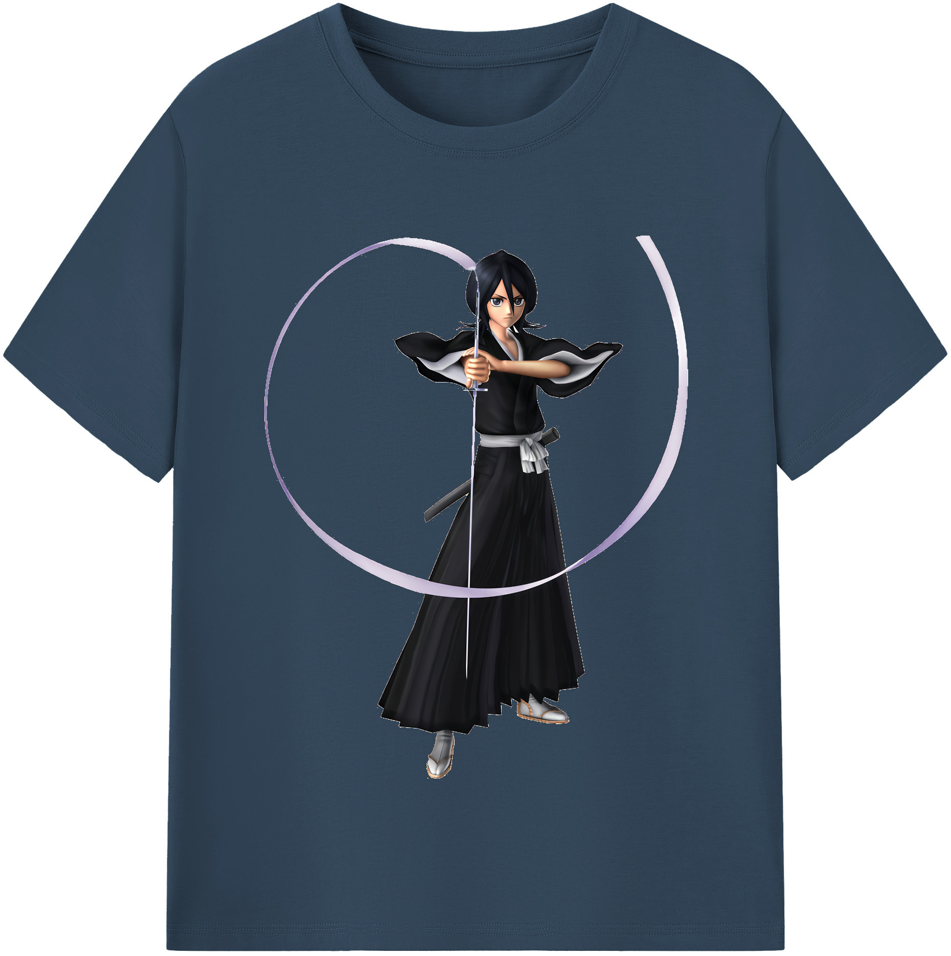 （画像用） ブリーチ 朽木ルキア BLEACH Kuchiki Rukia レディースカジュアルプリントTシャツ（綿100％）