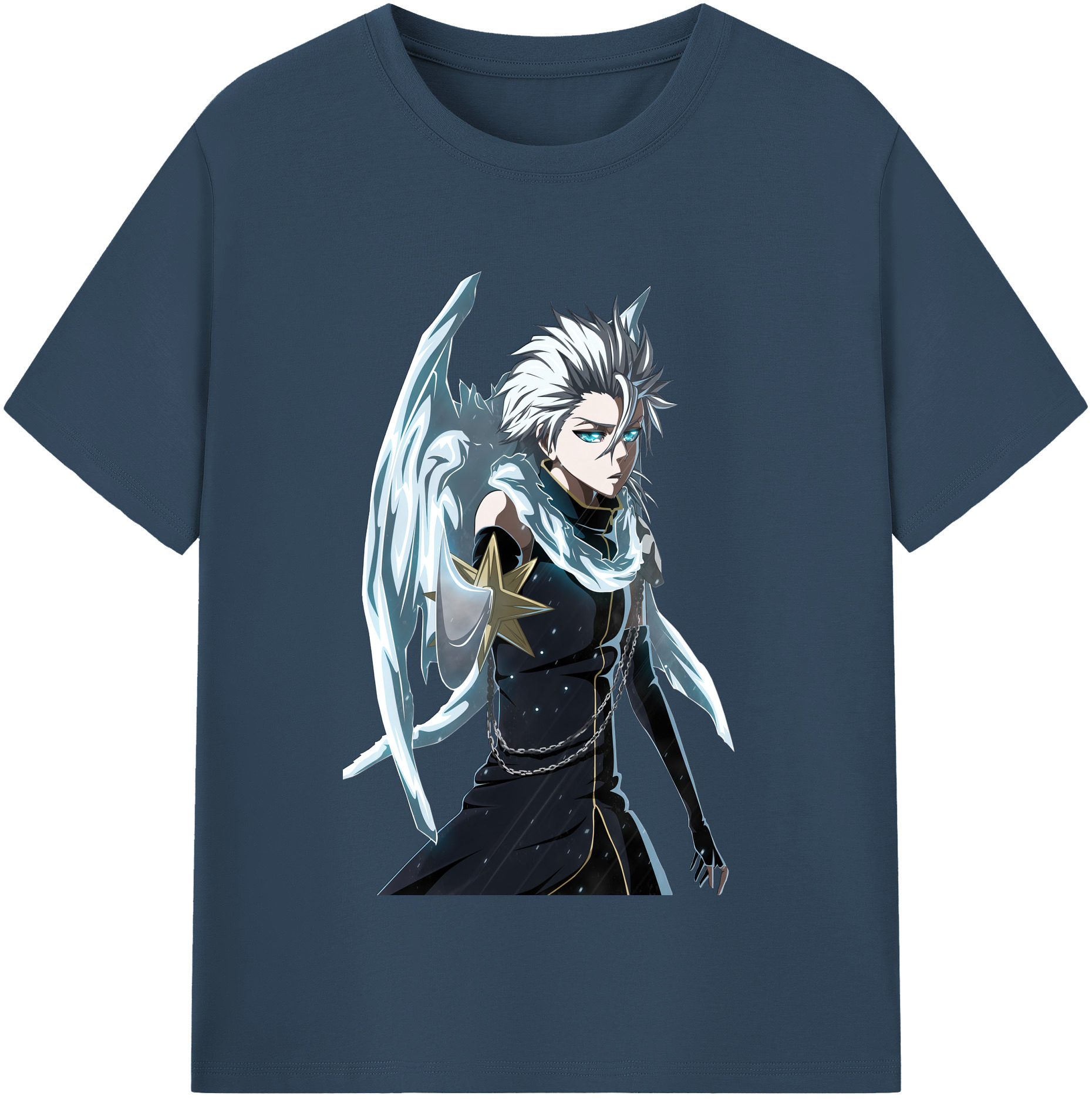 （画像用） ブリーチ 日番谷冬獅郎（ひつがや とうしろう） BLEACH Hitsugaya Toushirou レディースカジュアルプリントTシャツ（綿100％）