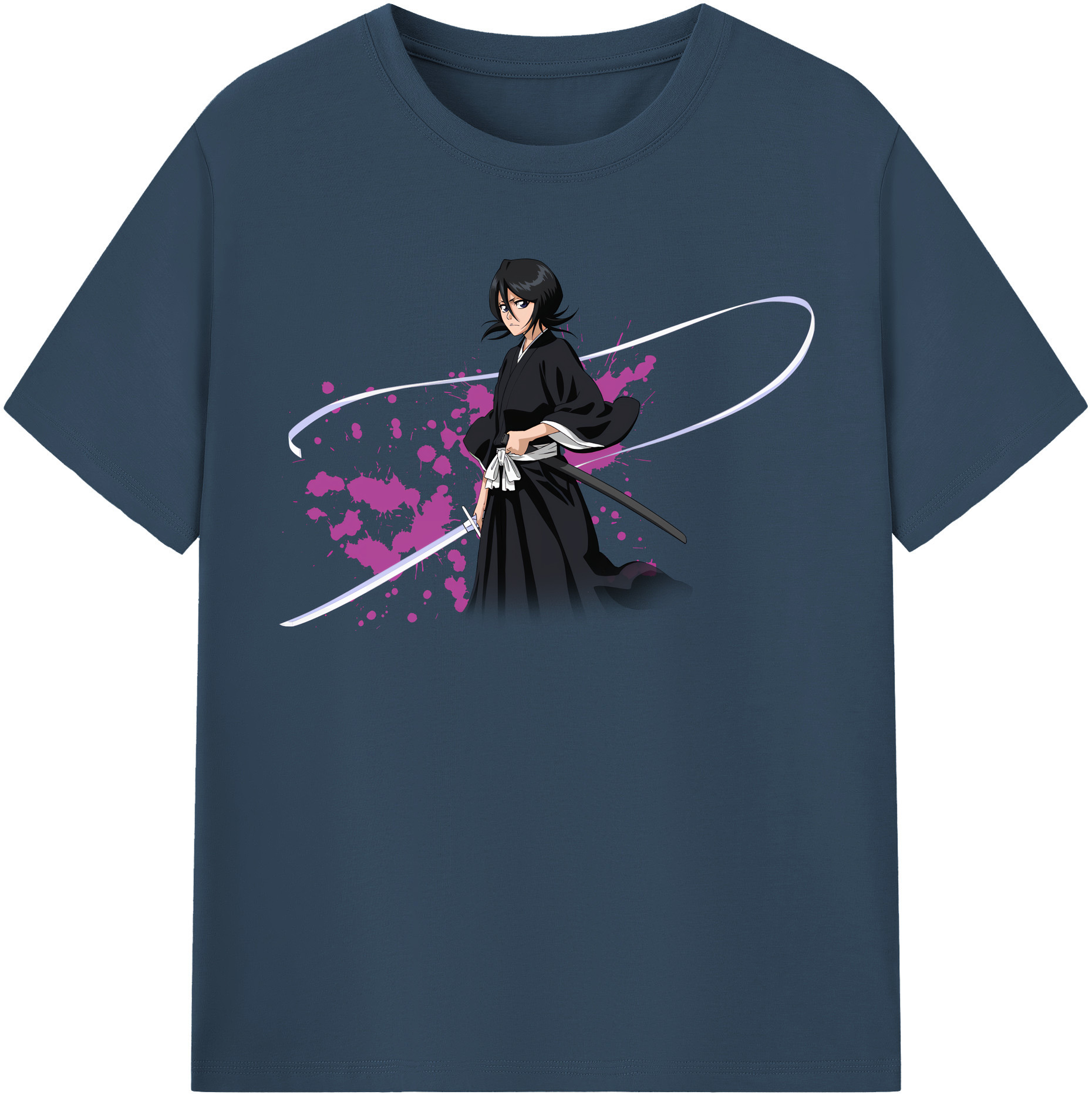 （画像用） ブリーチ 朽木ルキア BLEACH Kuchiki Rukia レディースカジュアルプリントTシャツ（綿100％）