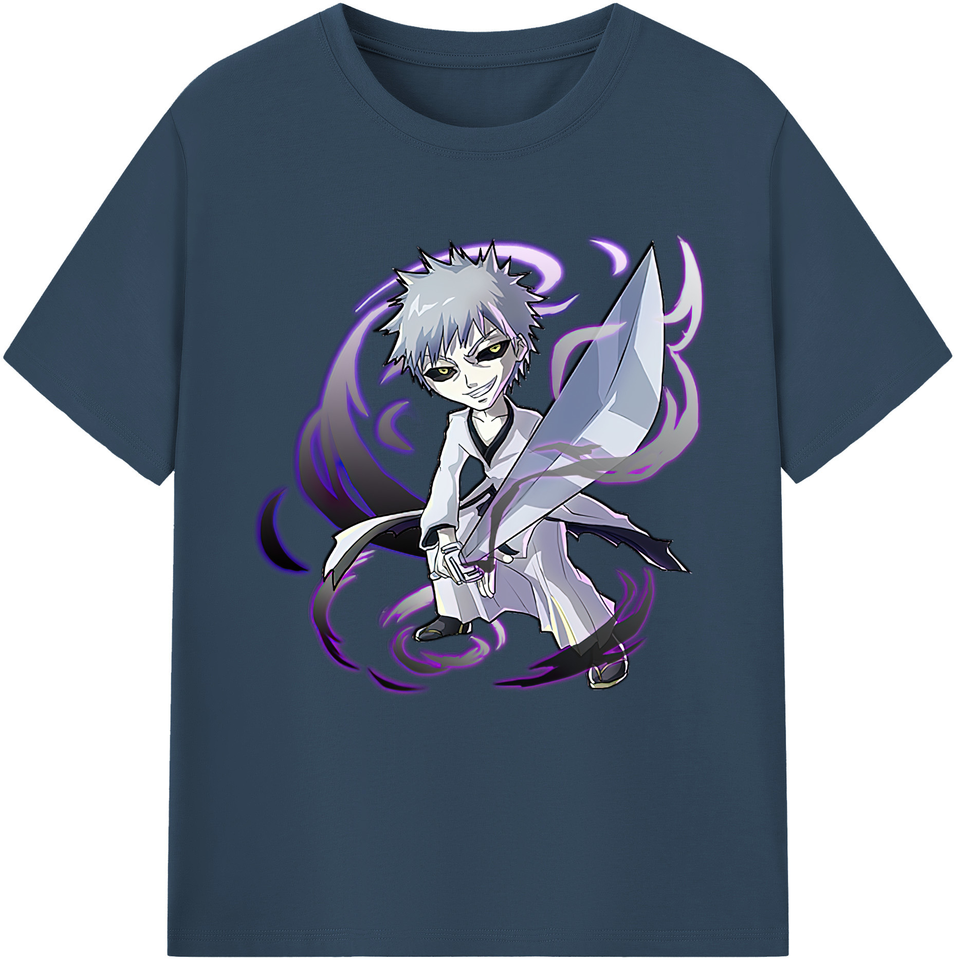 （画像用） ブリーチ 黒崎一護（くろさき いちご）BLEACH Kurosaki Ichigo レディースカジュアルプリントTシャツ（綿100％）