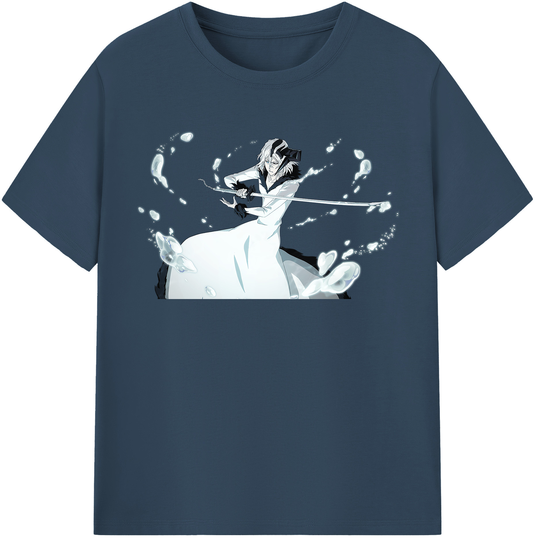 （画像用） ブリーチ 黒崎一護（くろさき いちご）BLEACH Kurosaki Ichigo レディースカジュアルプリントTシャツ（綿100％）