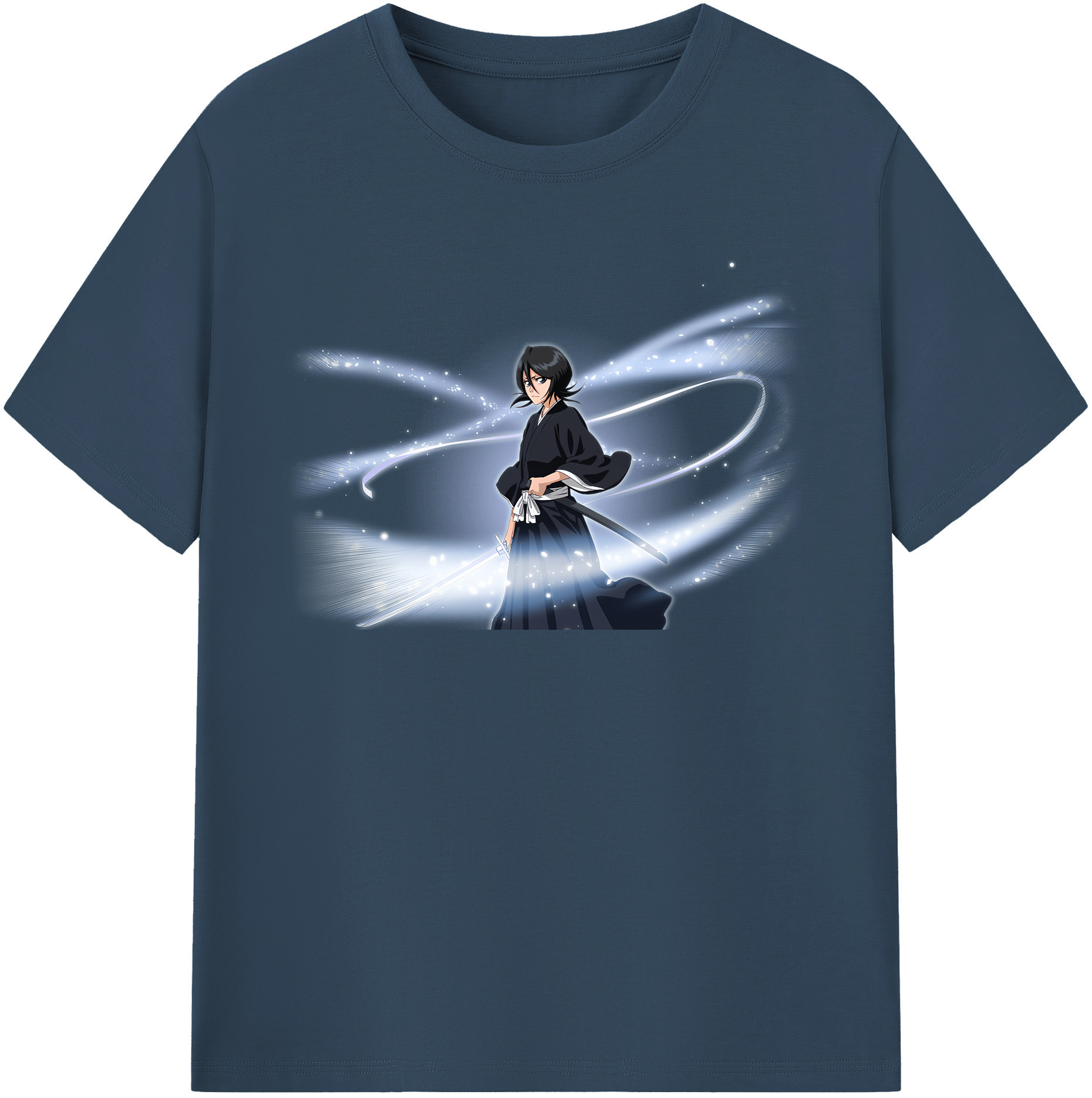 （画像用） ブリーチ 朽木ルキア BLEACH Kuchiki Rukia レディースカジュアルプリントTシャツ（綿100％）
