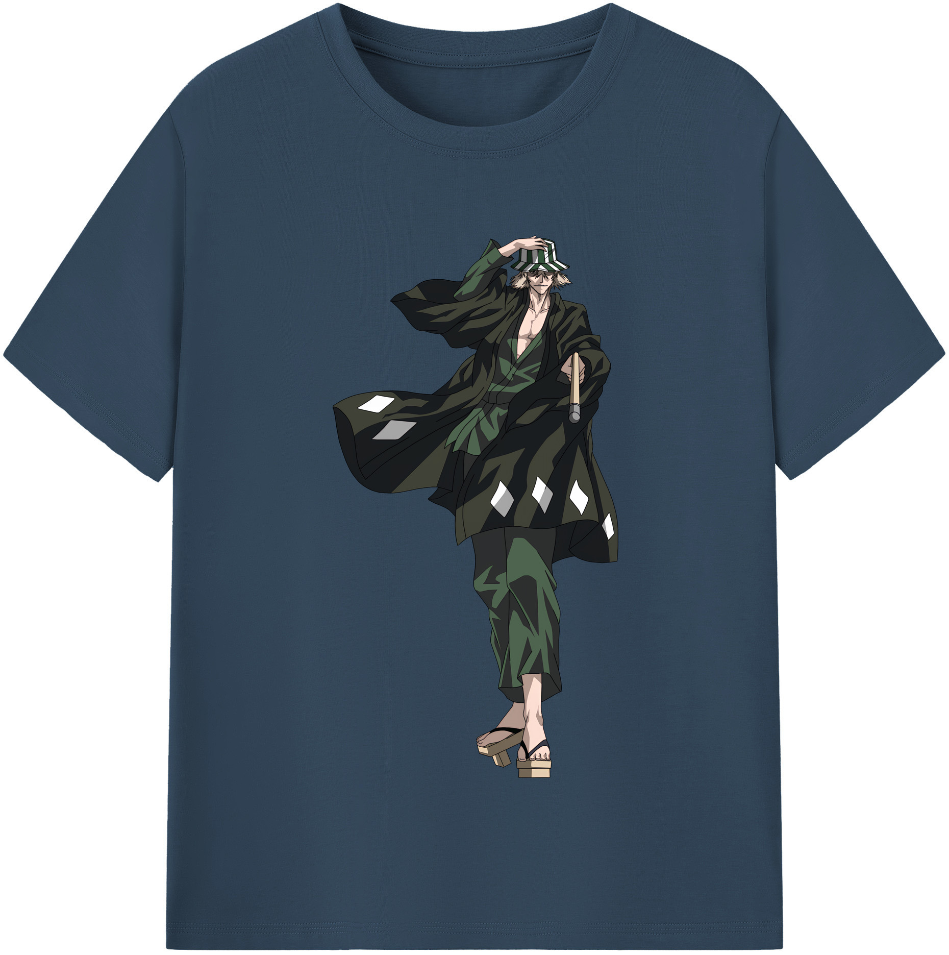 （画像用） "ブリーチ 浦原 喜助（うらはら きすけ） BLEACH Urahara Kisuke " レディースカジュアルプリントTシャツ（綿100％）