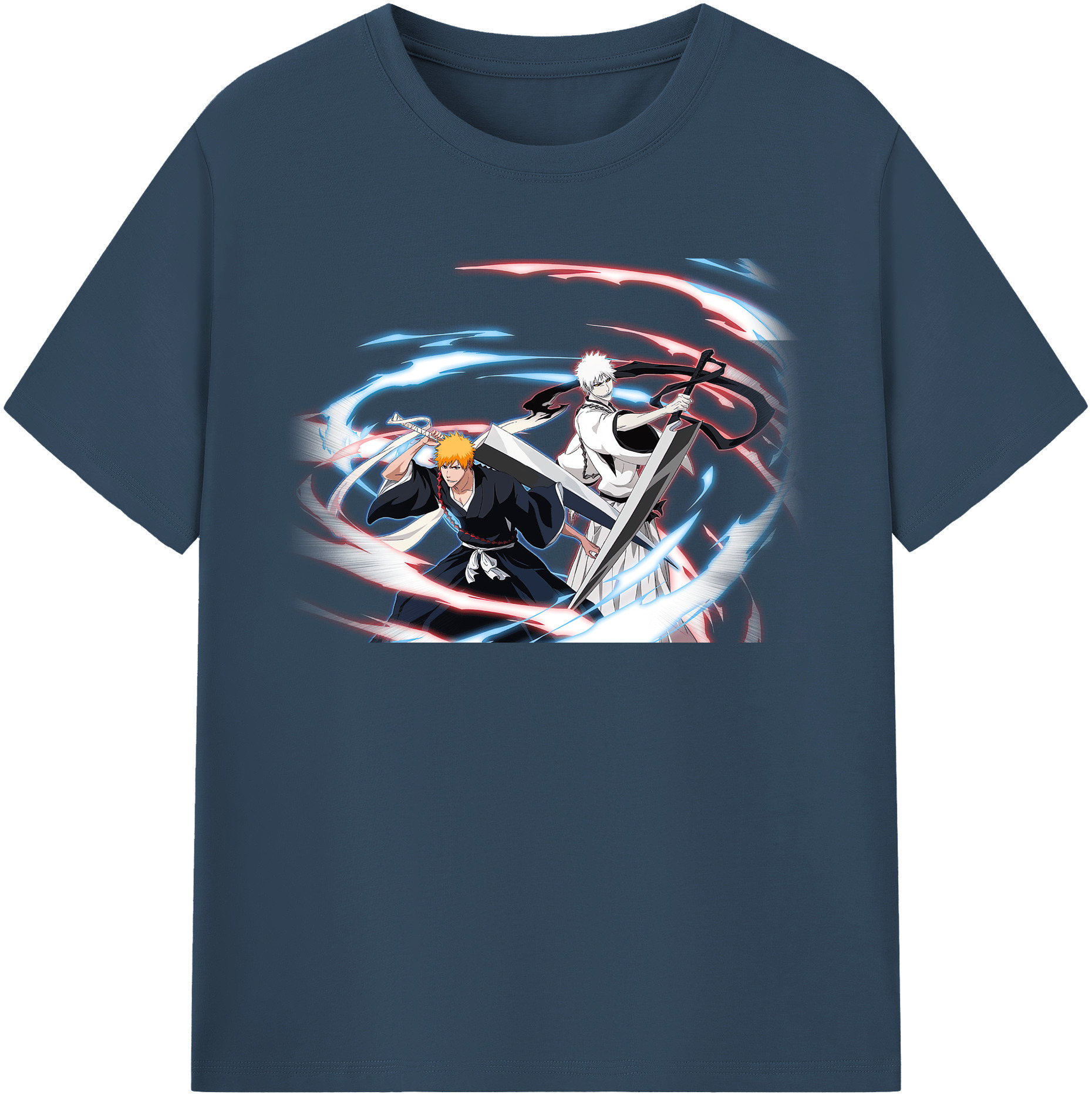 （画像用） ブリーチ 黒崎一護（くろさき いちご）BLEACH Kurosaki Ichigo レディースカジュアルプリントTシャツ（綿100％）