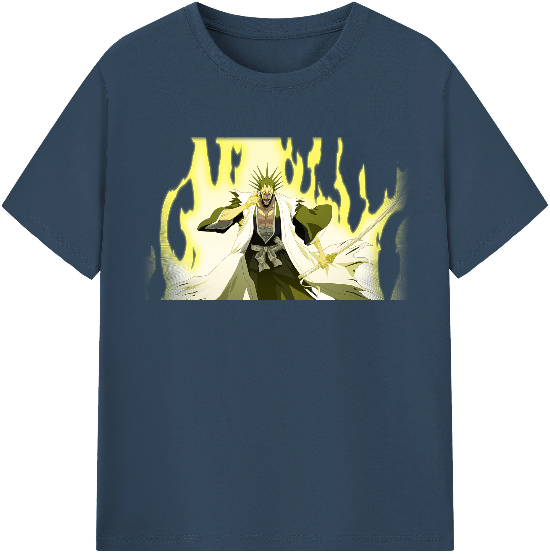 （画像用） ブリーチ ざらき けんぱち BLEACH Zaraki Kenpachi レディースカジュアルプリントTシャツ（綿100％）