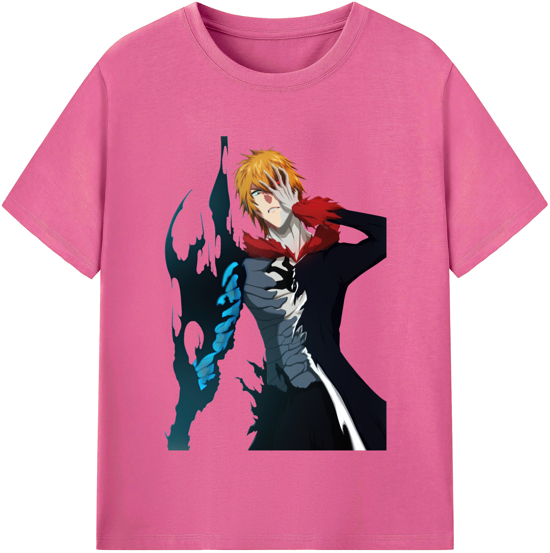 （画像用） ブリーチ 黒崎一護（くろさき いちご）BLEACH Kurosaki Ichigo レディースカジュアルプリントTシャツ（綿100％）