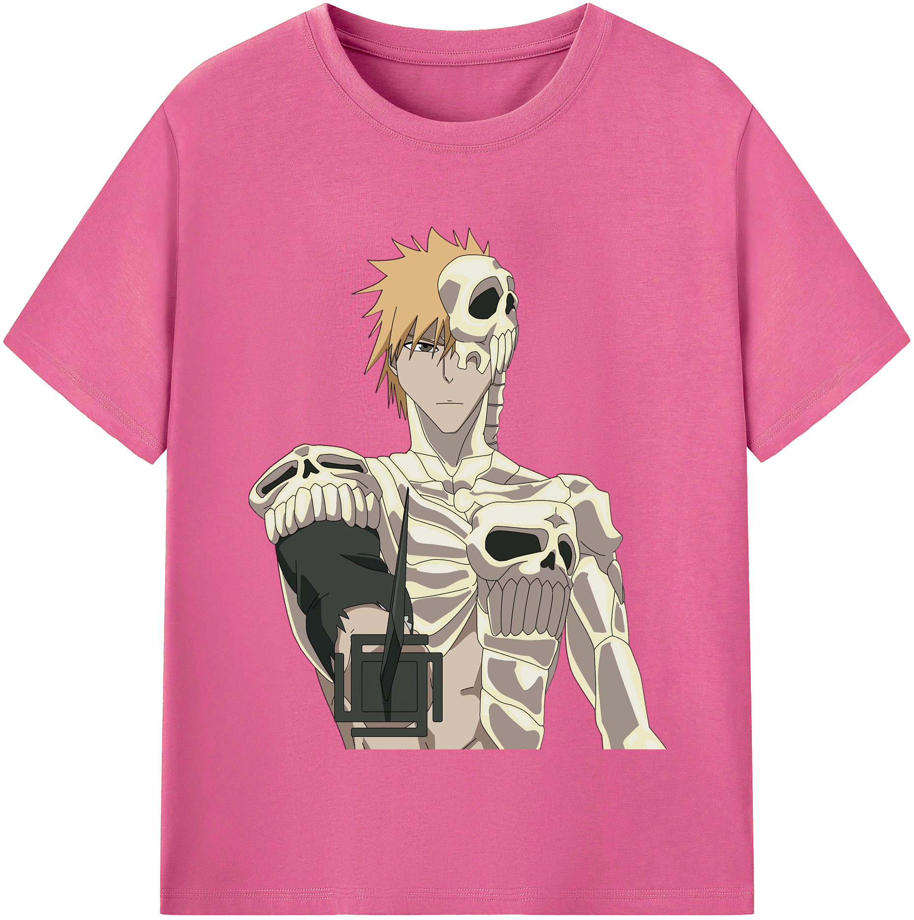 （画像用） ブリーチ 黒崎一護（くろさき いちご）BLEACH Kurosaki Ichigo レディースカジュアルプリントTシャツ（綿100％）