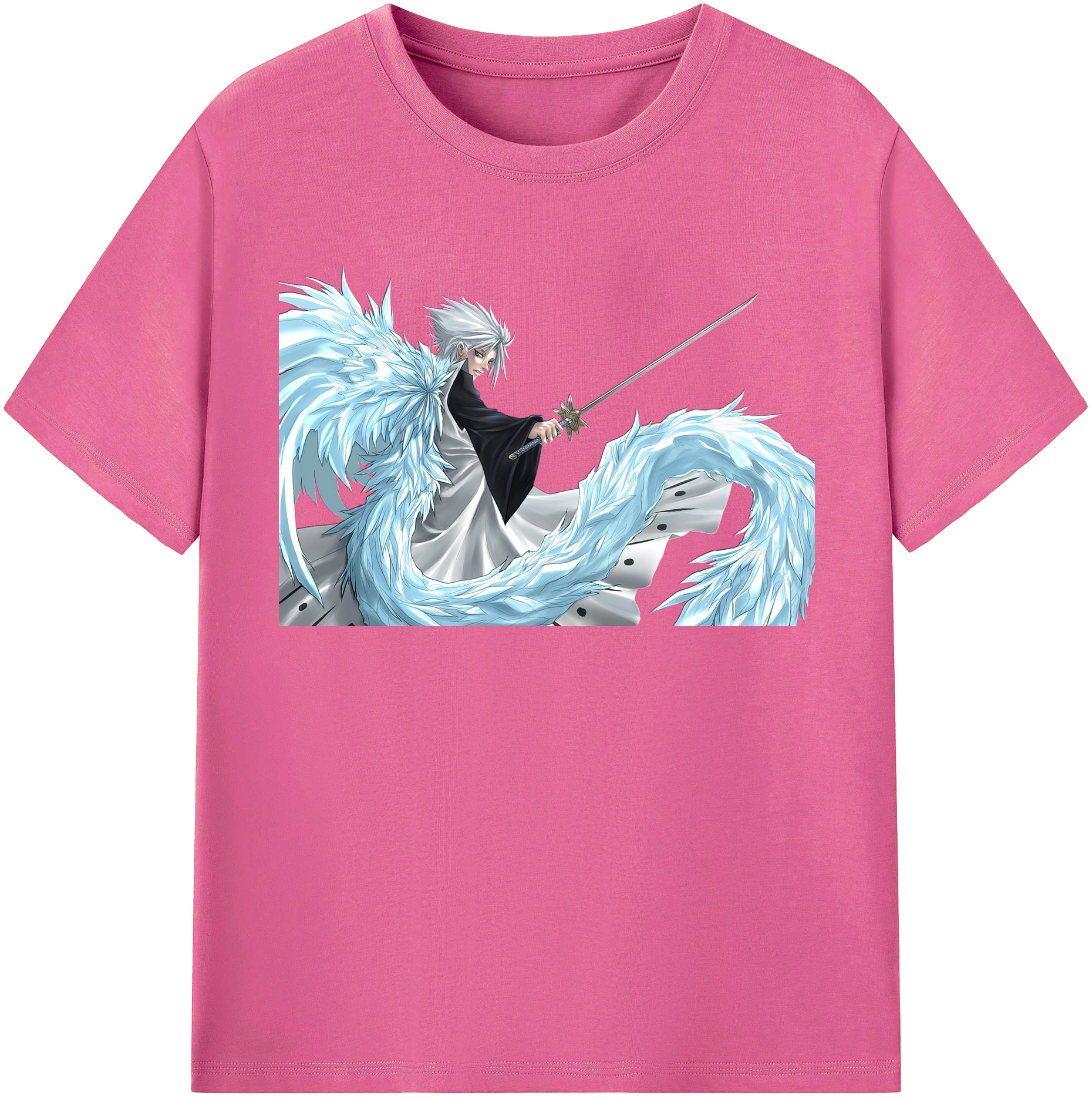 （画像用） ブリーチ 日番谷冬獅郎（ひつがや とうしろう） BLEACH Hitsugaya Toushirou レディースカジュアルプリントTシャツ（綿100％）