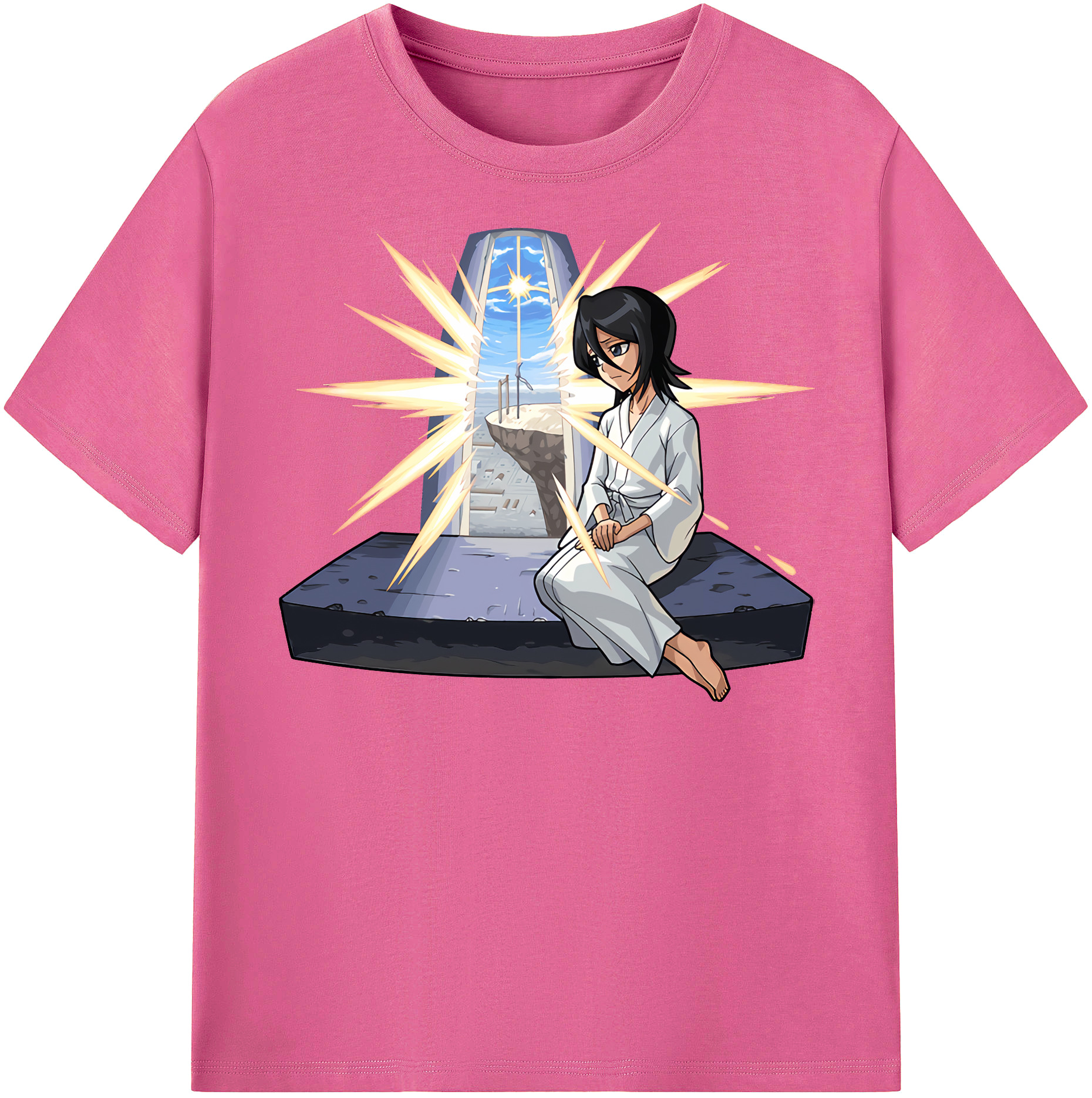 （画像用） ブリーチ 朽木ルキア BLEACH Kuchiki Rukia レディースカジュアルプリントTシャツ（綿100％）