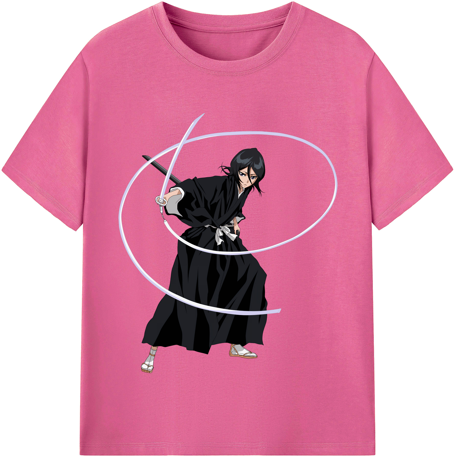 （画像用） ブリーチ 朽木ルキア BLEACH Kuchiki Rukia レディースカジュアルプリントTシャツ（綿100％）