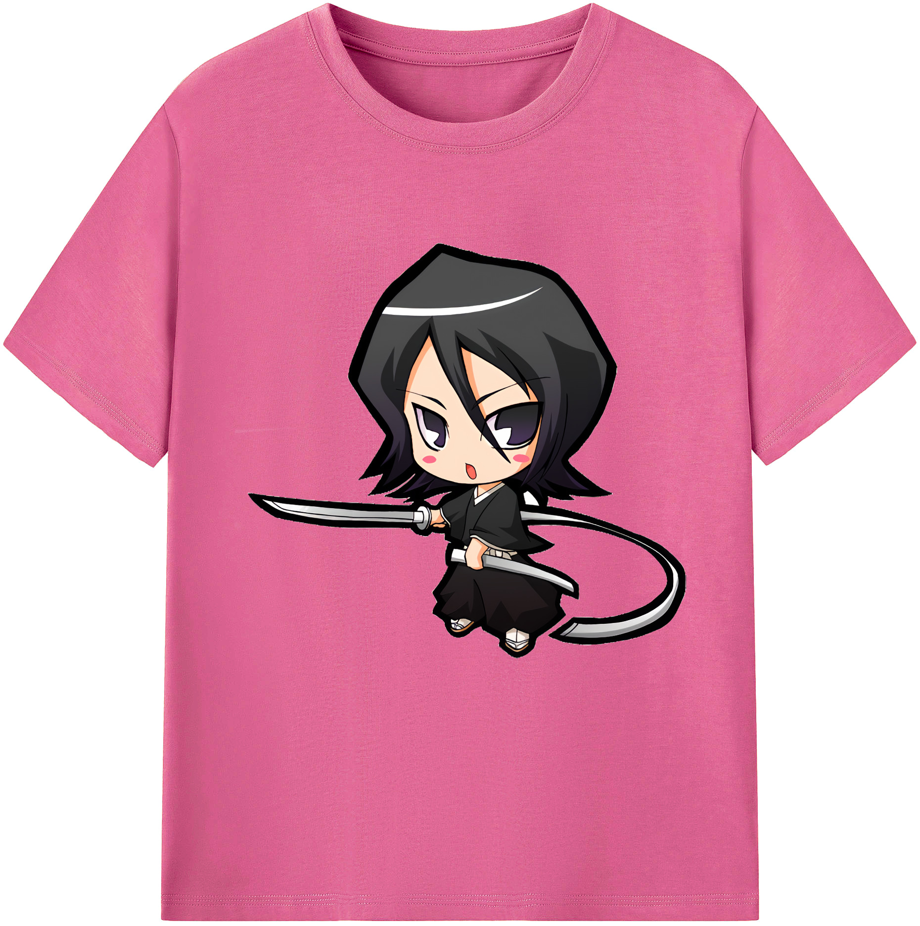 （画像用） ブリーチ 朽木ルキア BLEACH Kuchiki Rukia レディースカジュアルプリントTシャツ（綿100％）