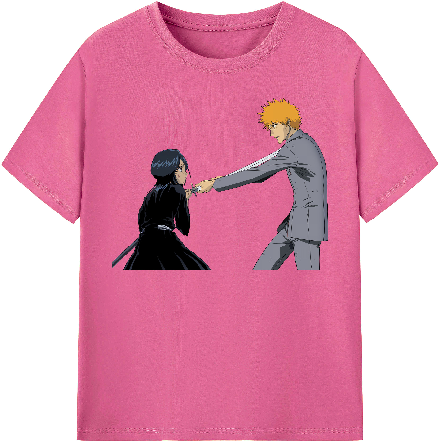 （画像用） ブリーチ 朽木ルキア BLEACH Kuchiki Rukia レディースカジュアルプリントTシャツ（綿100％）