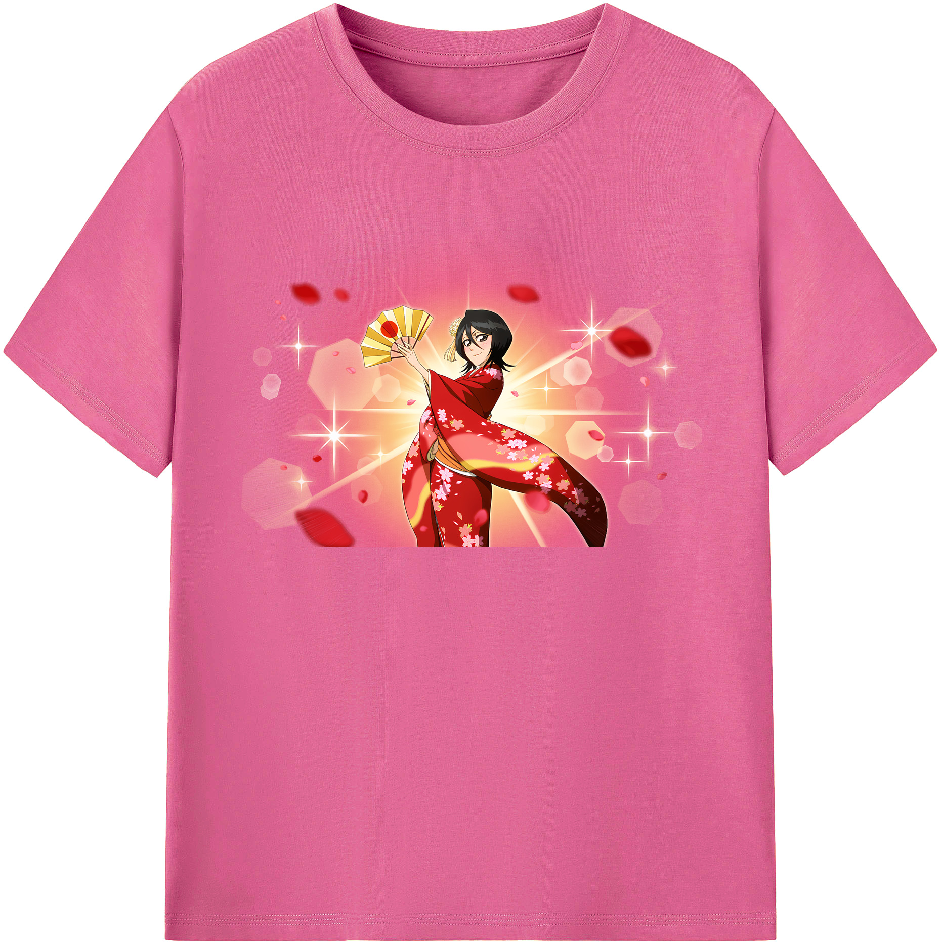 （画像用） ブリーチ 朽木ルキア BLEACH Kuchiki Rukia レディースカジュアルプリントTシャツ（綿100％）