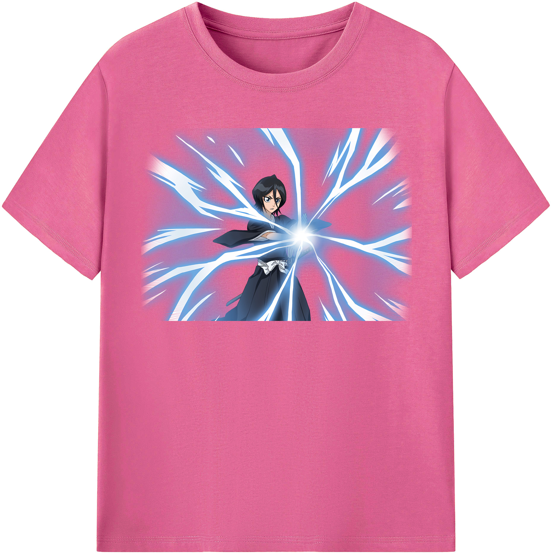 （画像用） ブリーチ 朽木ルキア BLEACH Kuchiki Rukia レディースカジュアルプリントTシャツ（綿100％）
