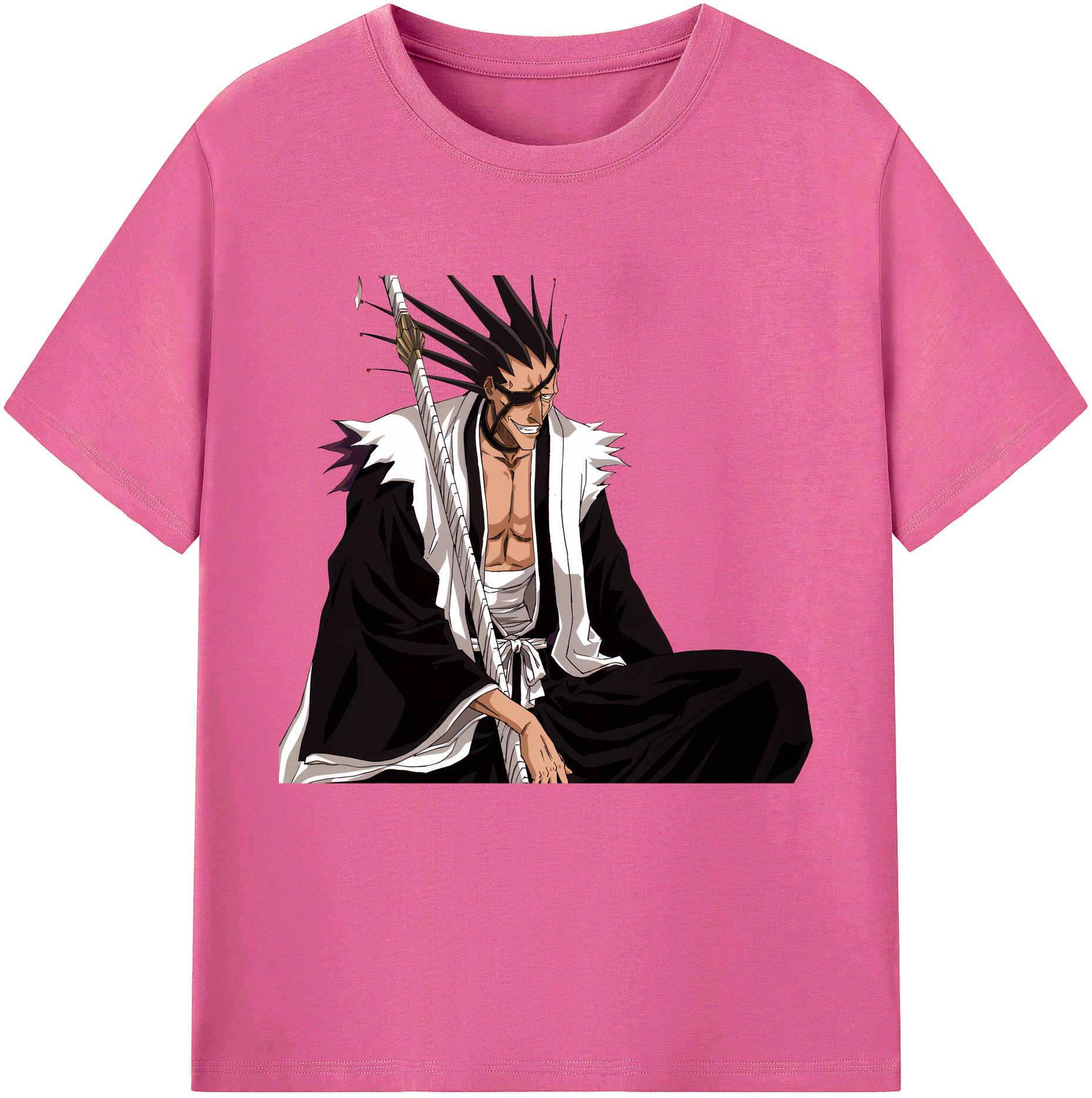 （画像用） ブリーチ ざらき けんぱち BLEACH Zaraki Kenpachi レディースカジュアルプリントTシャツ（綿100％）