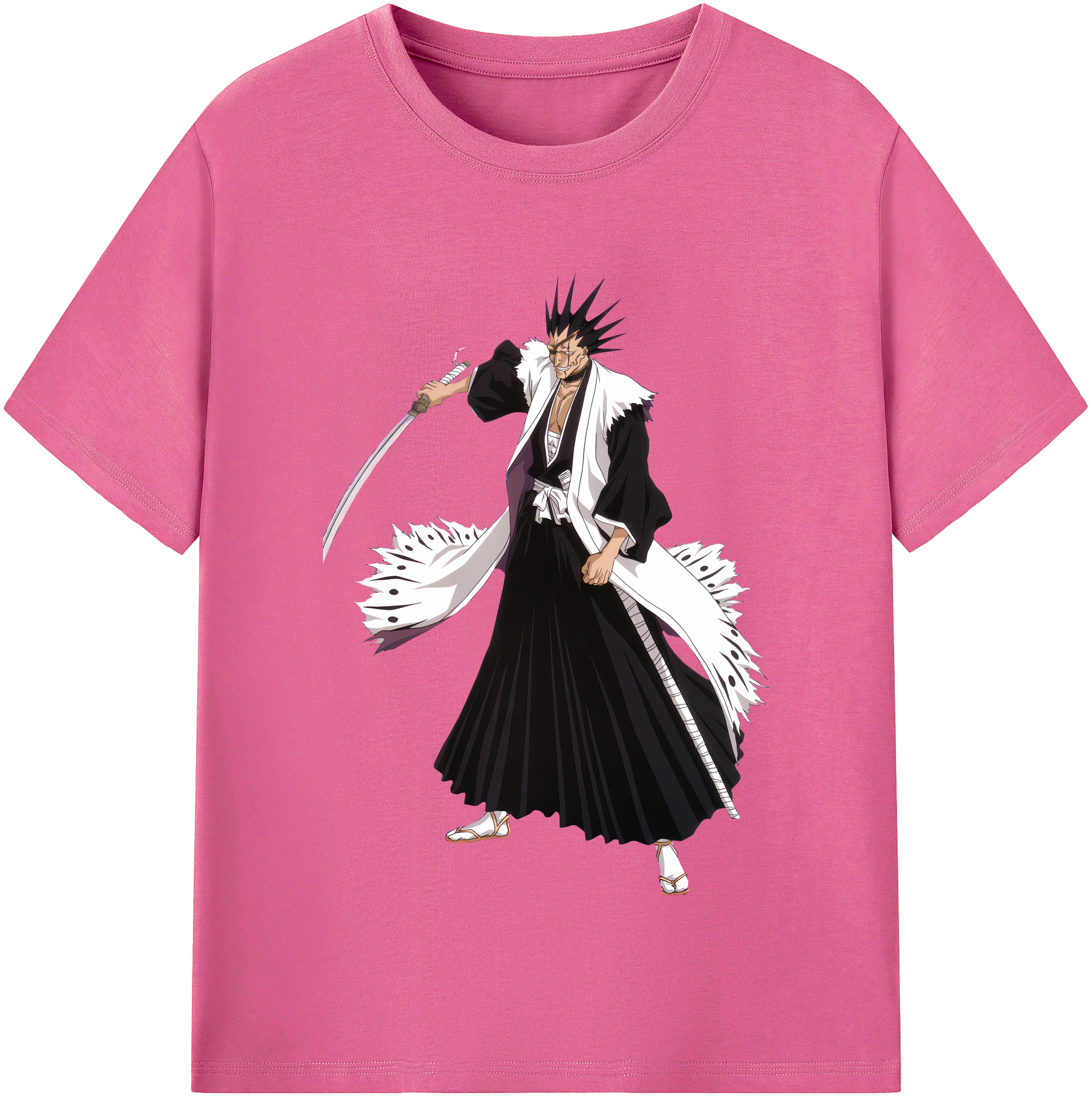 （画像用） ブリーチ ざらき けんぱち BLEACH Zaraki Kenpachi レディースカジュアルプリントTシャツ（綿100％）