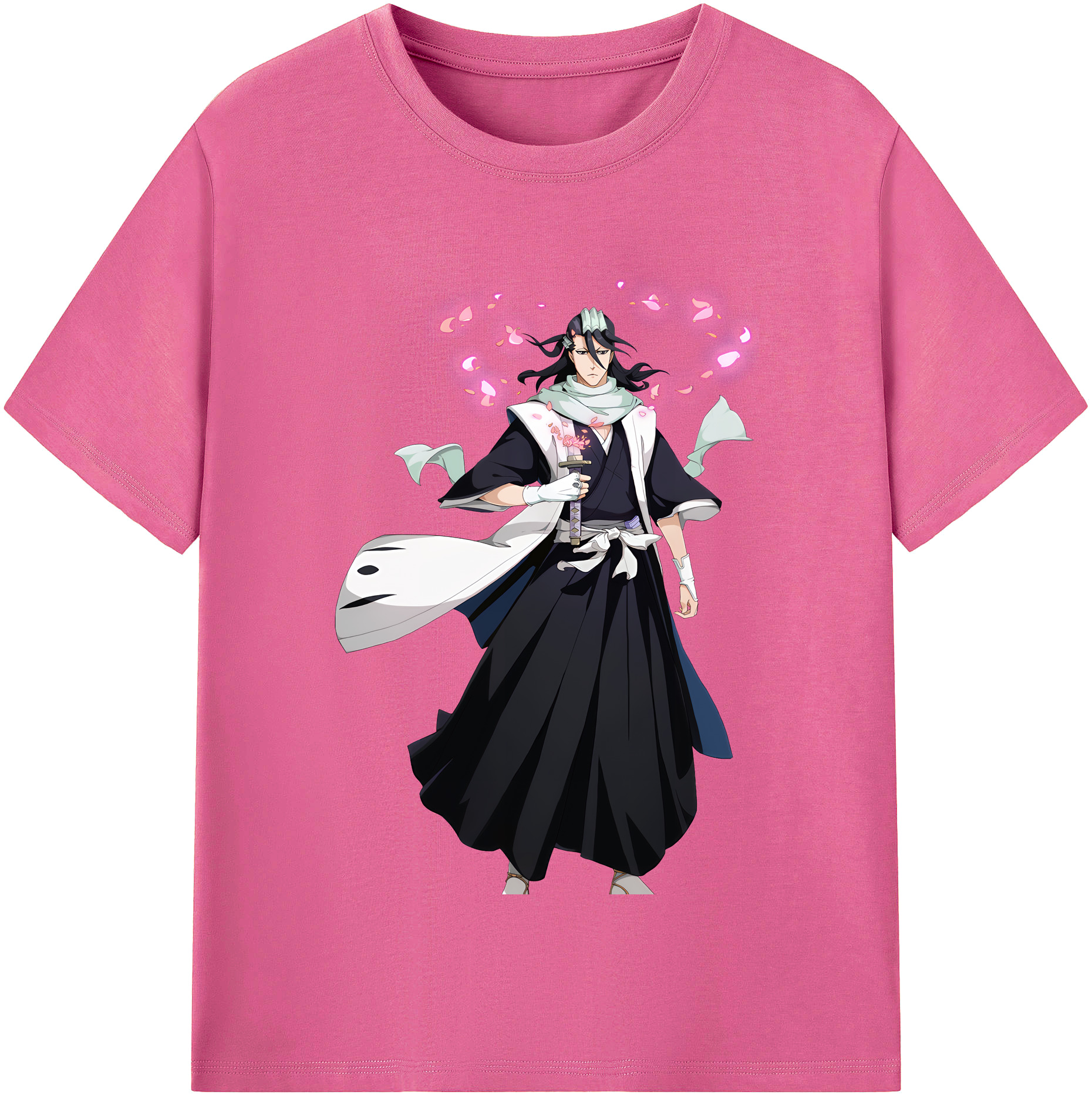 （画像用） ブリーチ くちき びゃくや BLEACH Kuchiki Byakuya レディースカジュアルプリントTシャツ（綿100％）