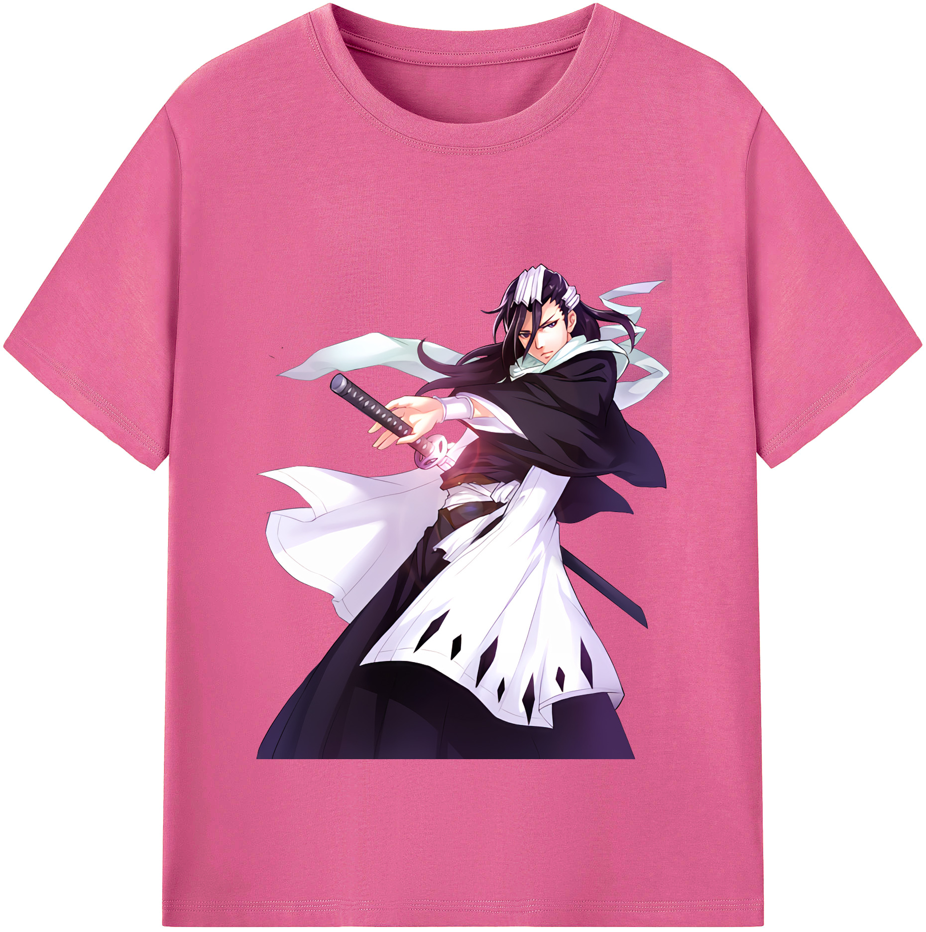 （画像用） ブリーチ くちき びゃくや BLEACH Kuchiki Byakuya レディースカジュアルプリントTシャツ（綿100％）