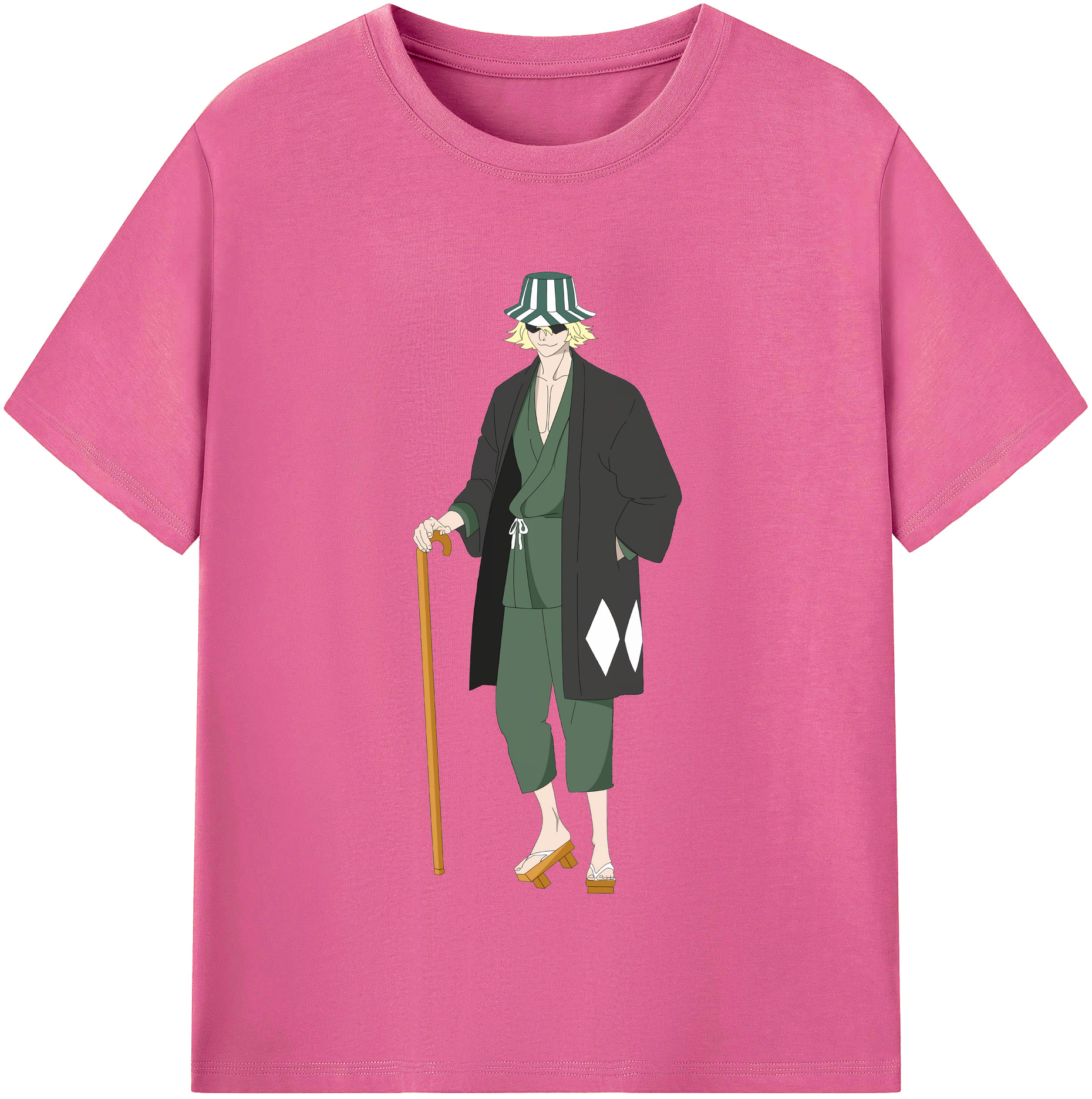 （画像用） "ブリーチ 浦原 喜助（うらはら きすけ） BLEACH Urahara Kisuke " レディースカジュアルプリントTシャツ（綿100％）