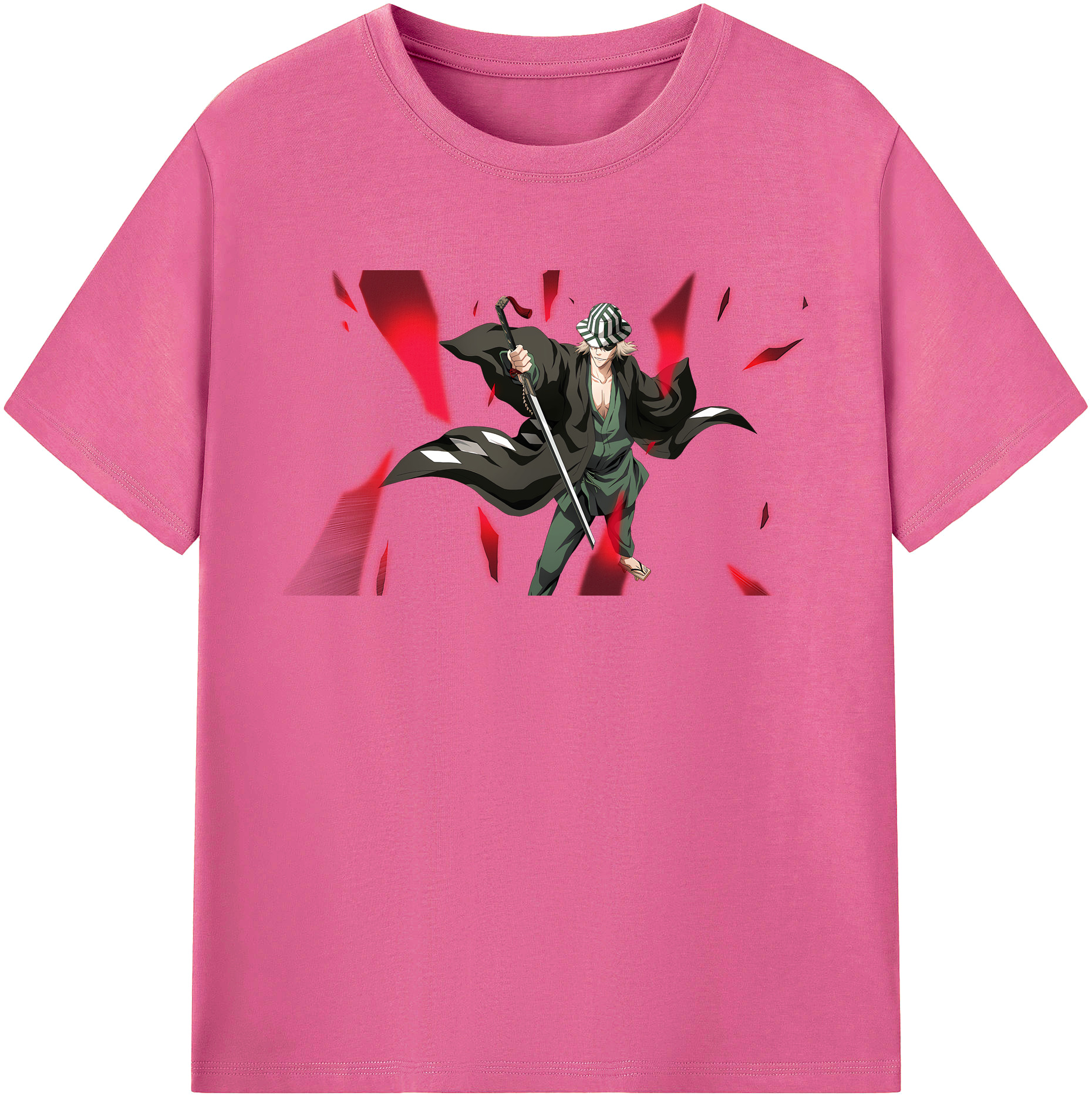 （画像用） "ブリーチ 浦原 喜助（うらはら きすけ） BLEACH Urahara Kisuke " レディースカジュアルプリントTシャツ（綿100％）