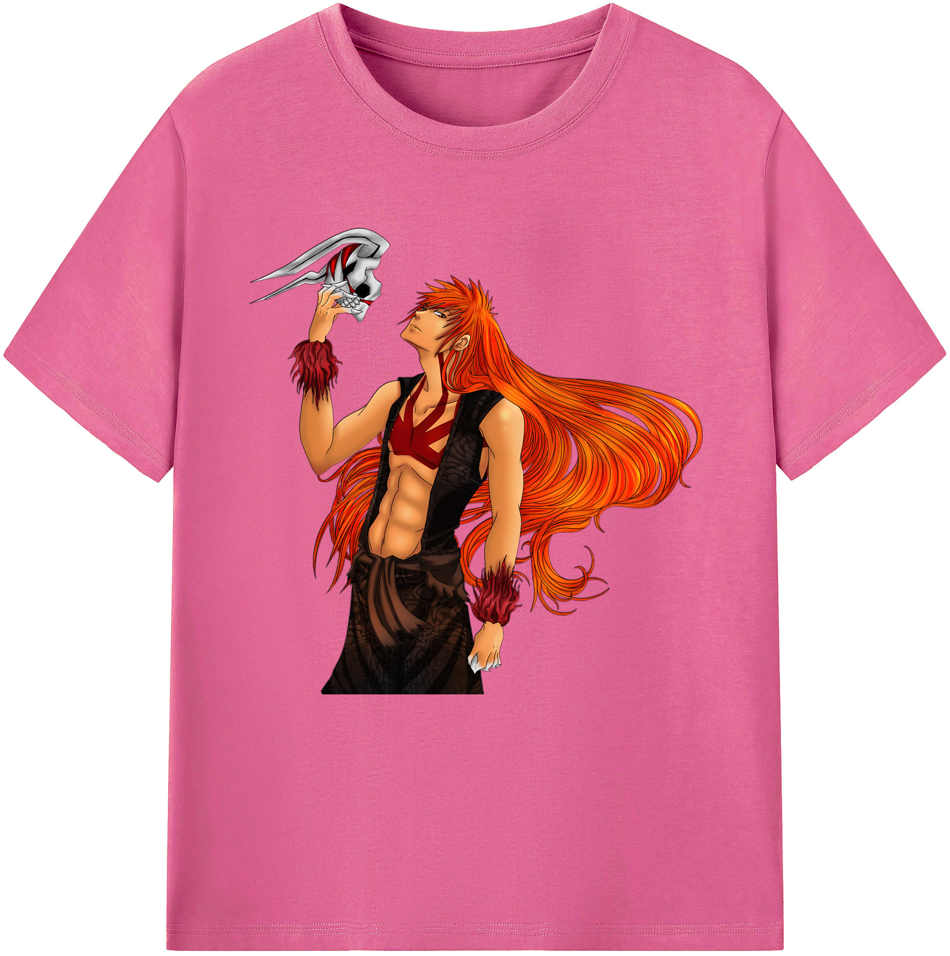 （画像用） ブリーチ 黒崎一護（くろさき いちご）BLEACH Kurosaki Ichigo レディースカジュアルプリントTシャツ（綿100％）