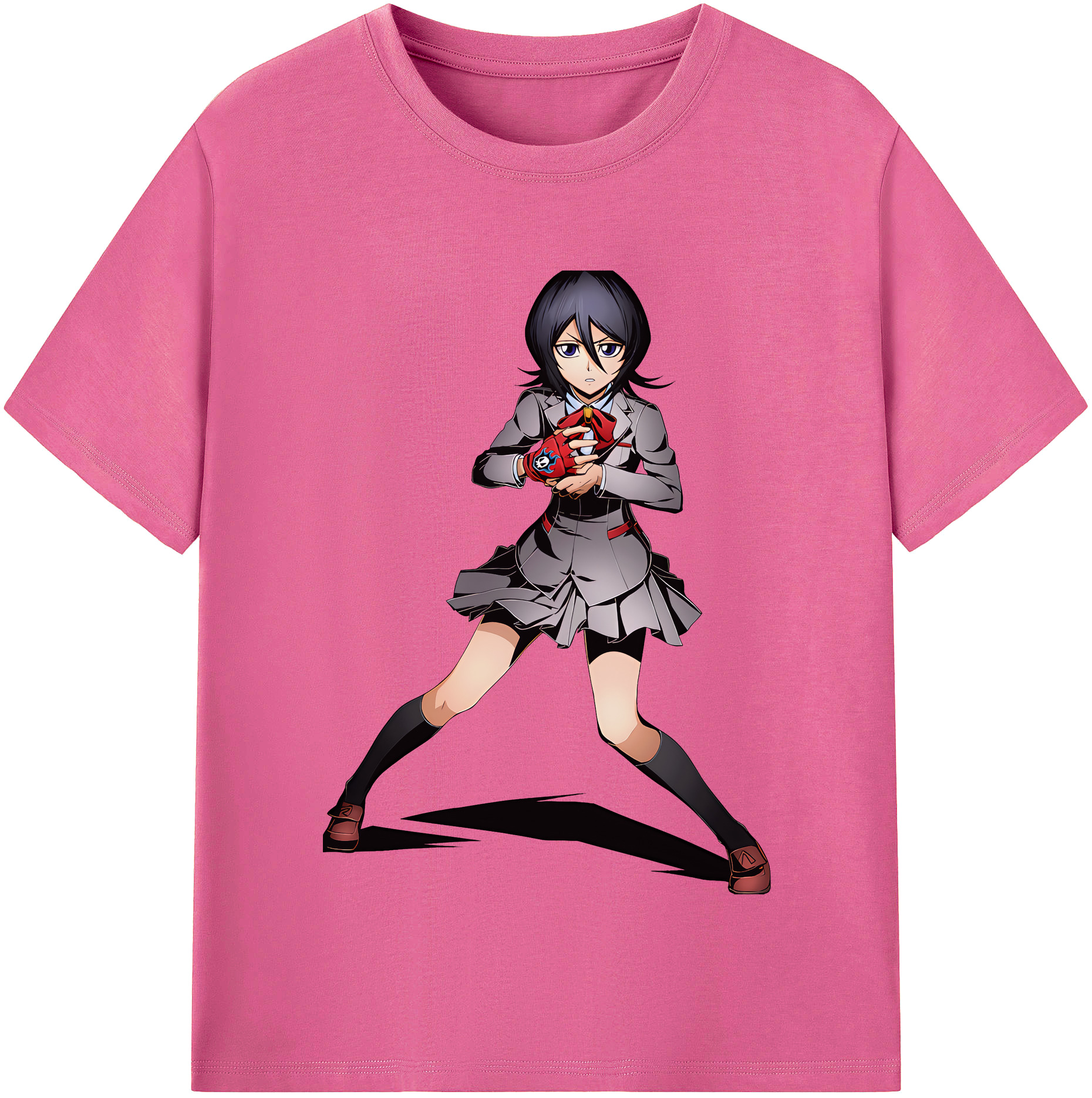（画像用） ブリーチ 朽木ルキア BLEACH Kuchiki Rukia レディースカジュアルプリントTシャツ（綿100％）