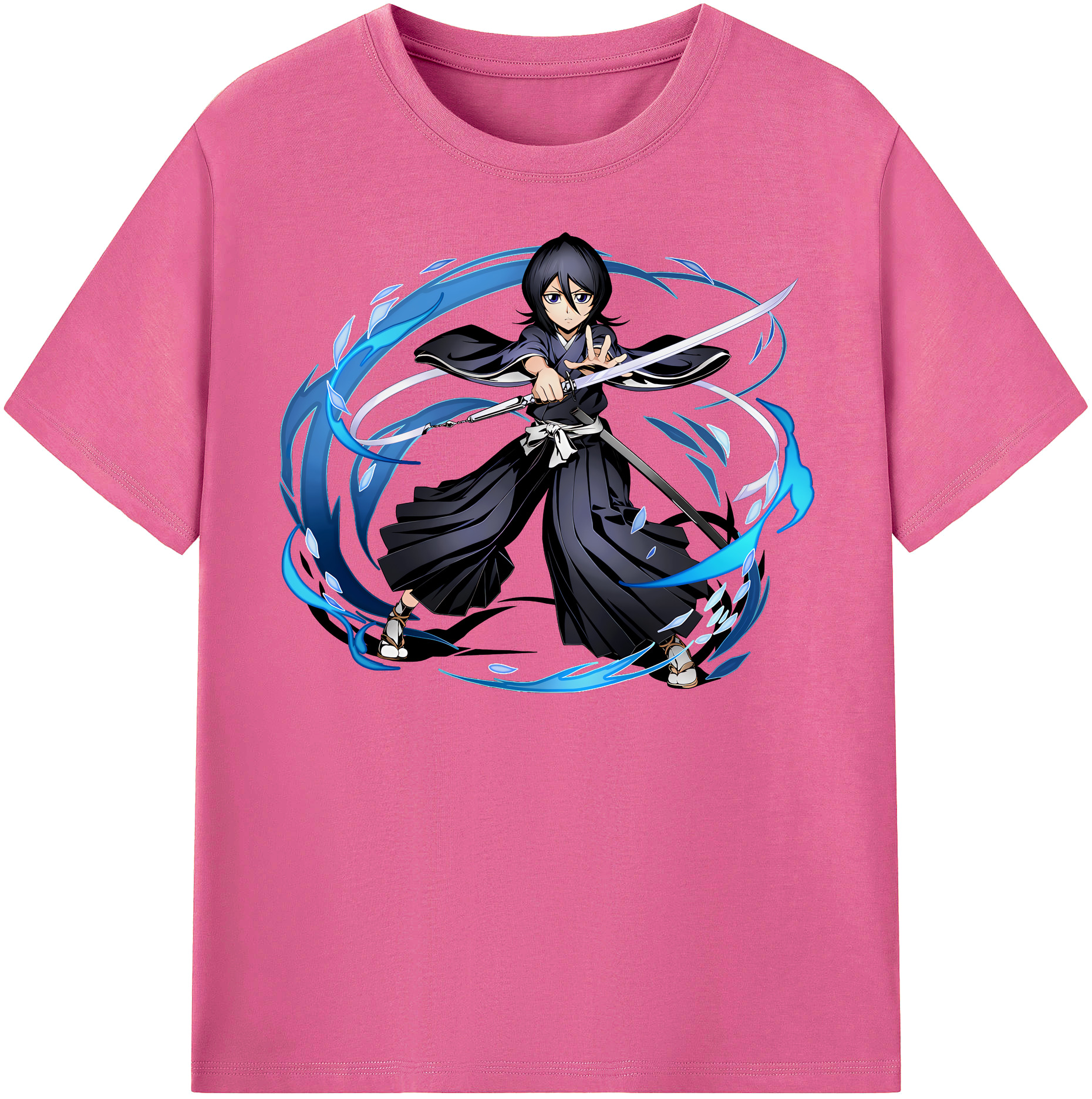 （画像用） ブリーチ 朽木ルキア BLEACH Kuchiki Rukia レディースカジュアルプリントTシャツ（綿100％）