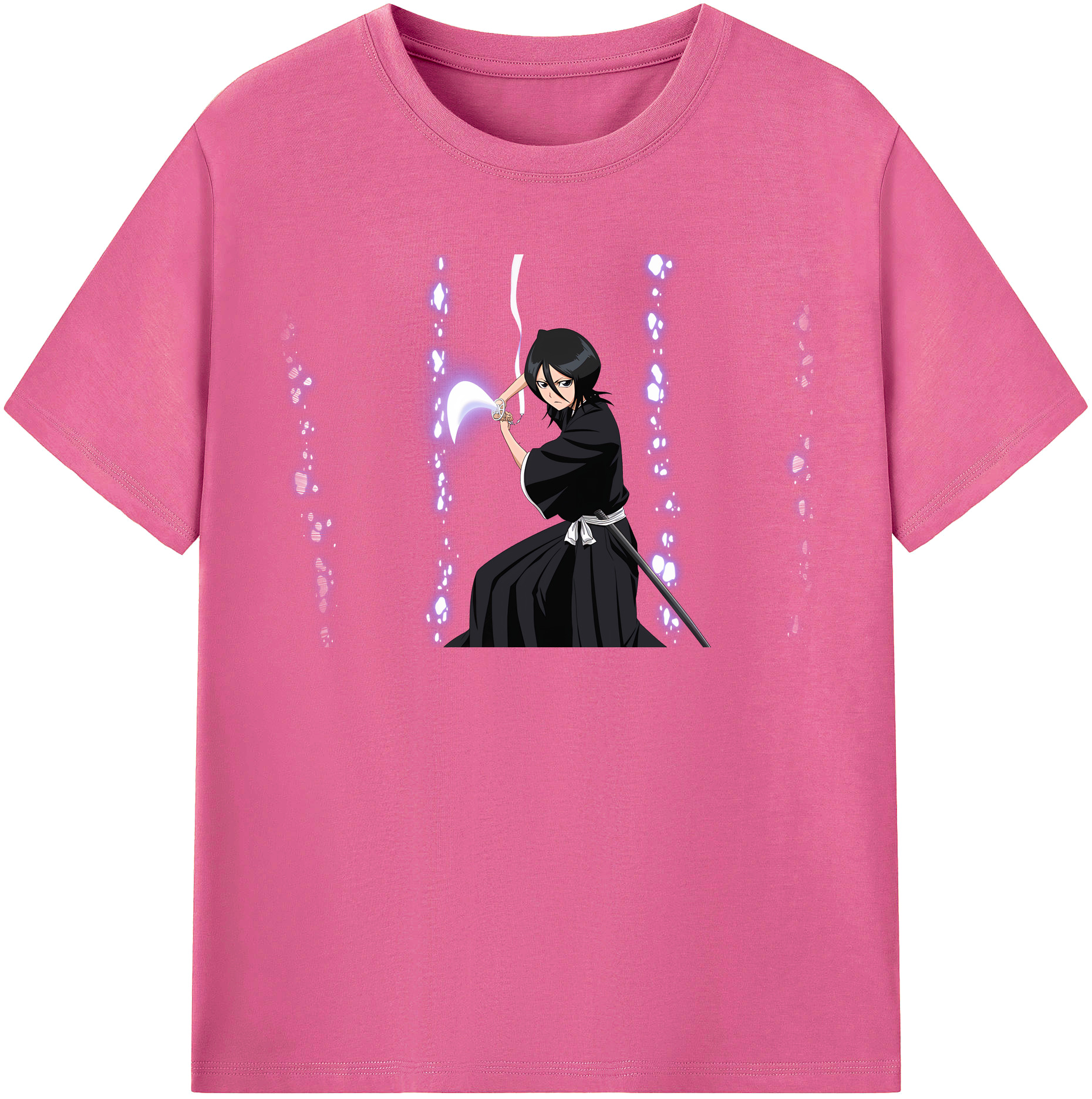 （画像用） ブリーチ 朽木ルキア BLEACH Kuchiki Rukia レディースカジュアルプリントTシャツ（綿100％）