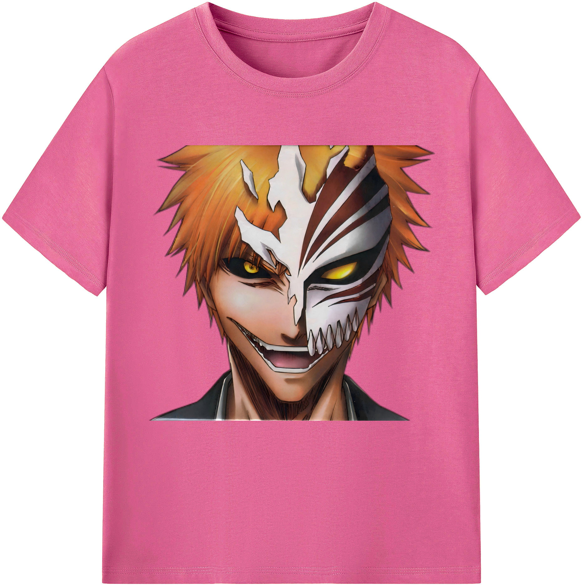 （画像用） ブリーチ 黒崎一護（くろさき いちご）BLEACH Kurosaki Ichigo レディースカジュアルプリントTシャツ（綿100％）