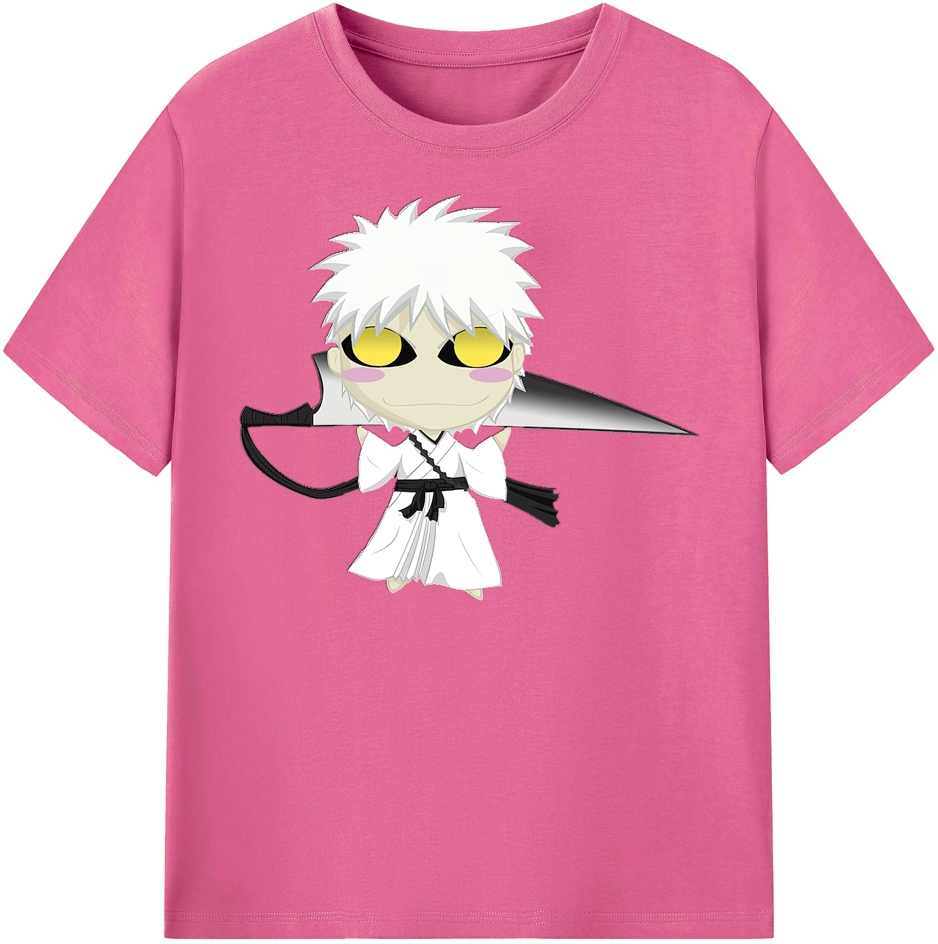 （画像用） ブリーチ 黒崎一護（くろさき いちご）BLEACH Kurosaki Ichigo レディースカジュアルプリントTシャツ（綿100％）
