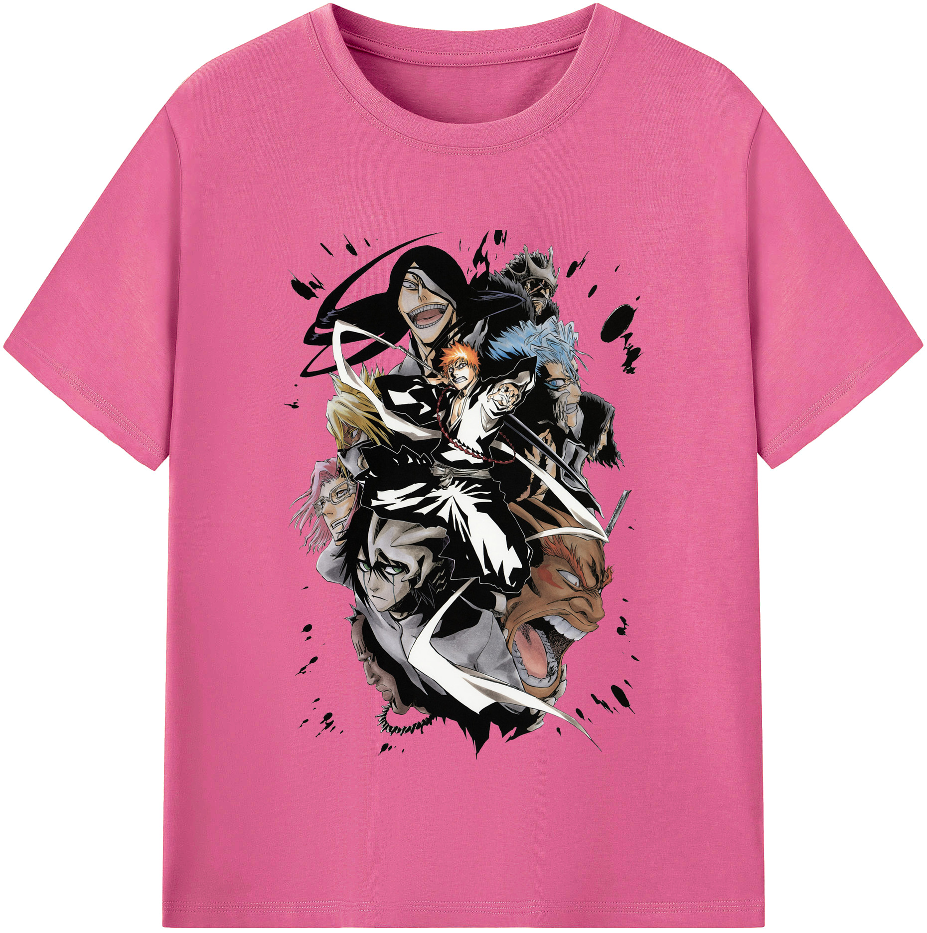 （画像用） ブリーチ 黒崎一護（くろさき いちご）BLEACH Kurosaki Ichigo レディースカジュアルプリントTシャツ（綿100％）