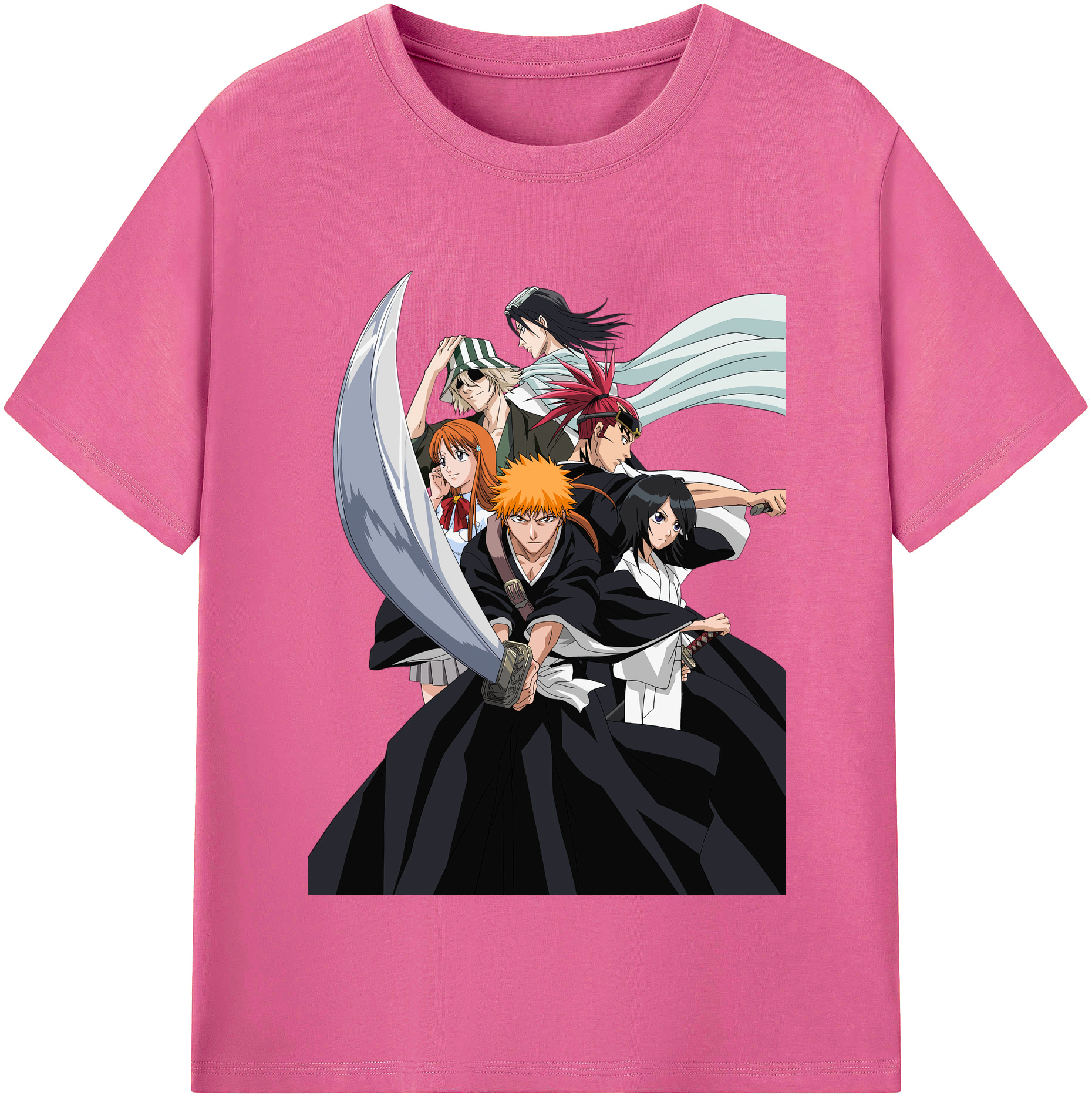 （画像用） ブリーチ 黒崎一護（くろさき いちご）BLEACH Kurosaki Ichigo レディースカジュアルプリントTシャツ（綿100％）