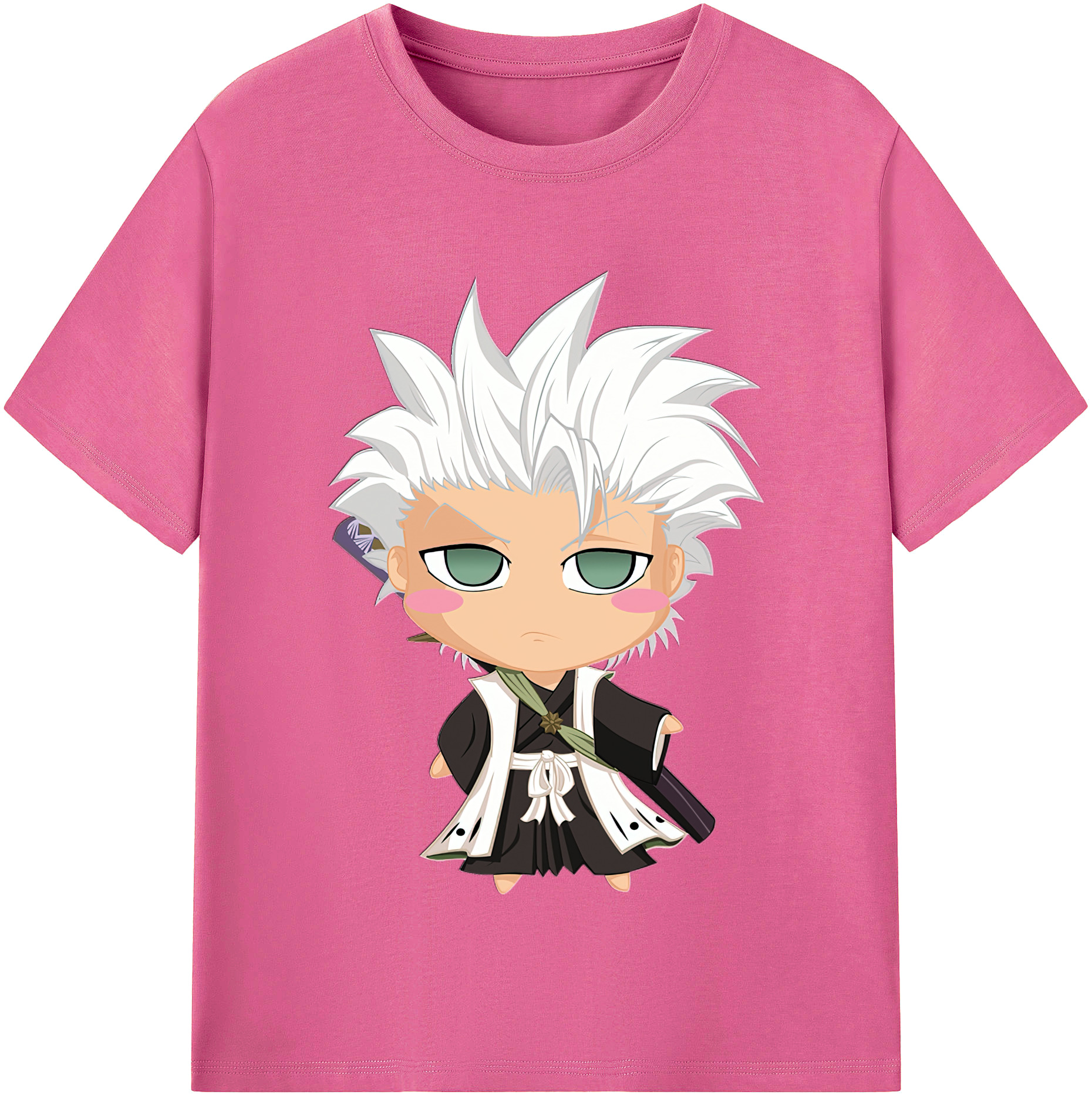 （画像用） ブリーチ 日番谷冬獅郎（ひつがや とうしろう） BLEACH Hitsugaya Toushirou レディースカジュアルプリントTシャツ（綿100％）