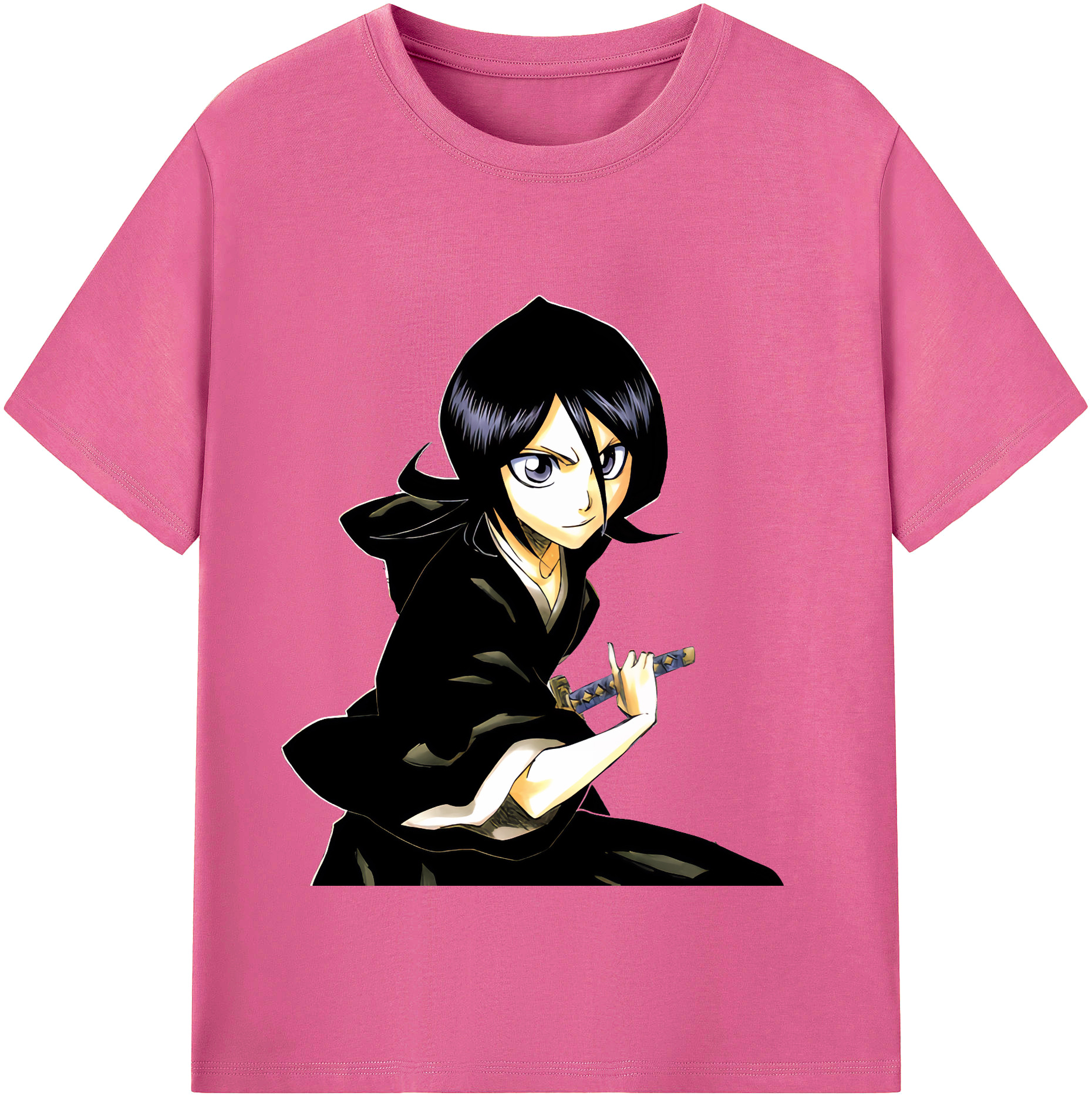 （画像用） ブリーチ 朽木ルキア BLEACH Kuchiki Rukia レディースカジュアルプリントTシャツ（綿100％）