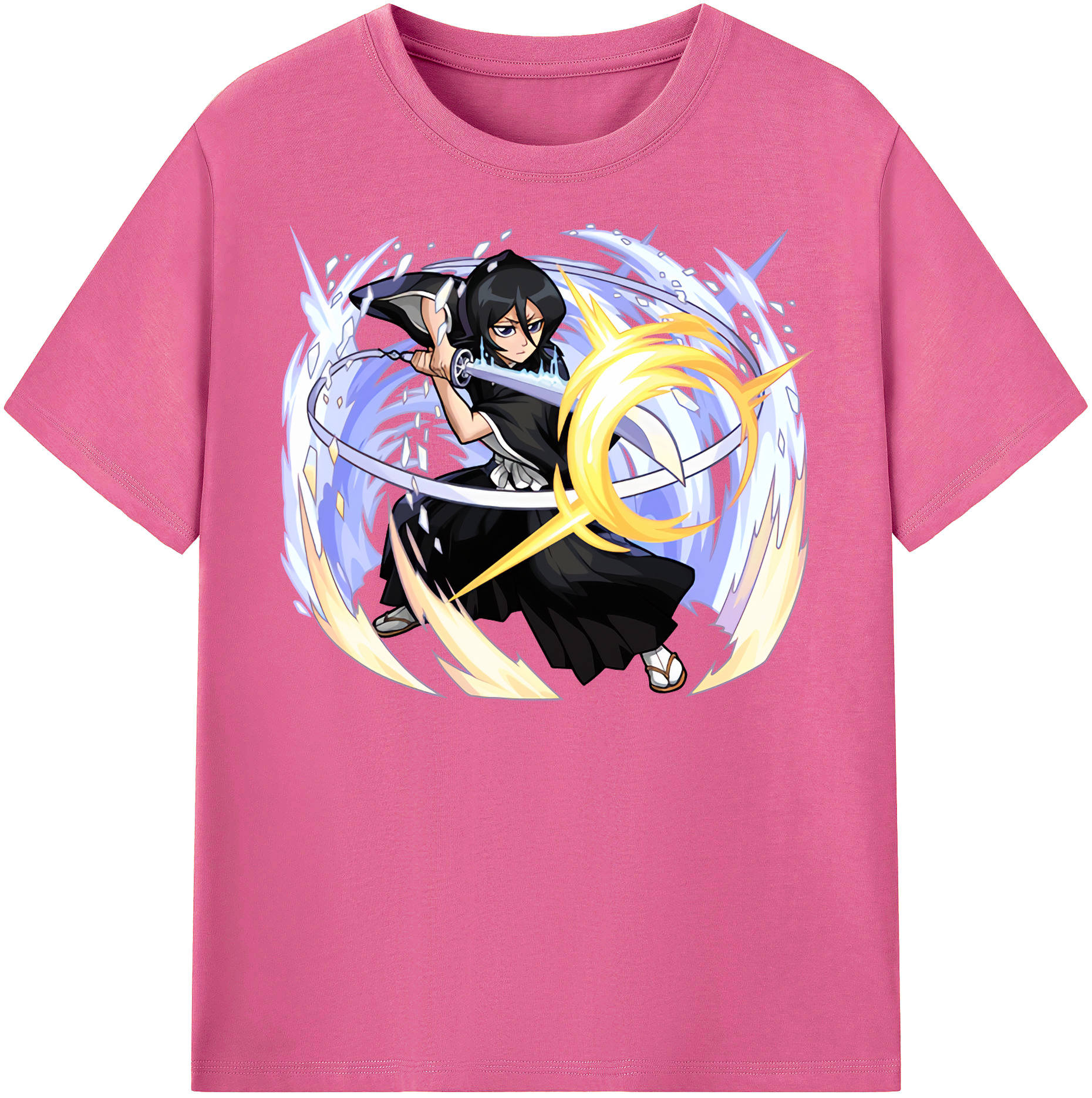 （画像用） ブリーチ 朽木ルキア BLEACH Kuchiki Rukia レディースカジュアルプリントTシャツ（綿100％）