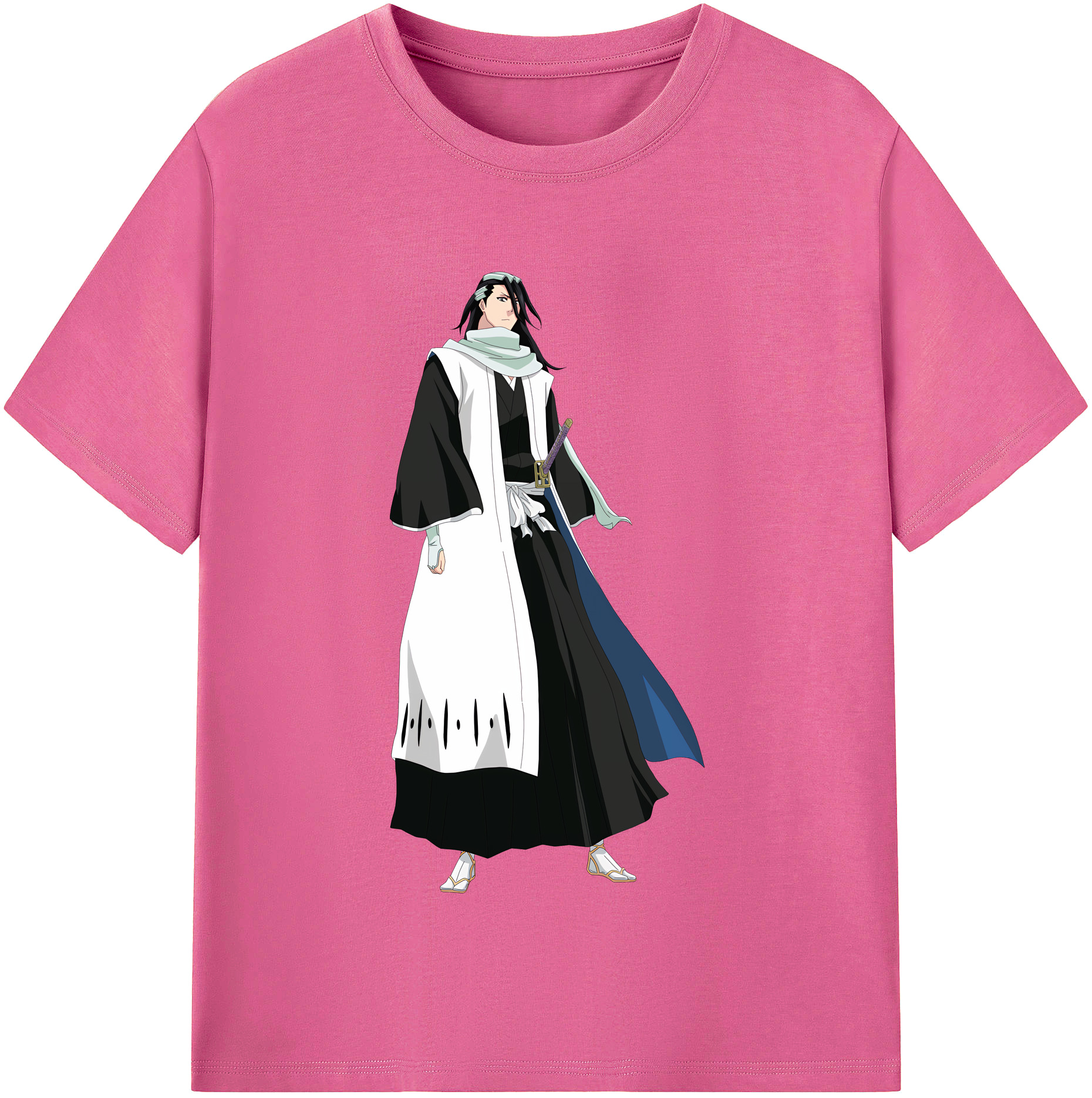 （画像用） ブリーチ くちき びゃくや BLEACH Kuchiki Byakuya レディースカジュアルプリントTシャツ（綿100％）