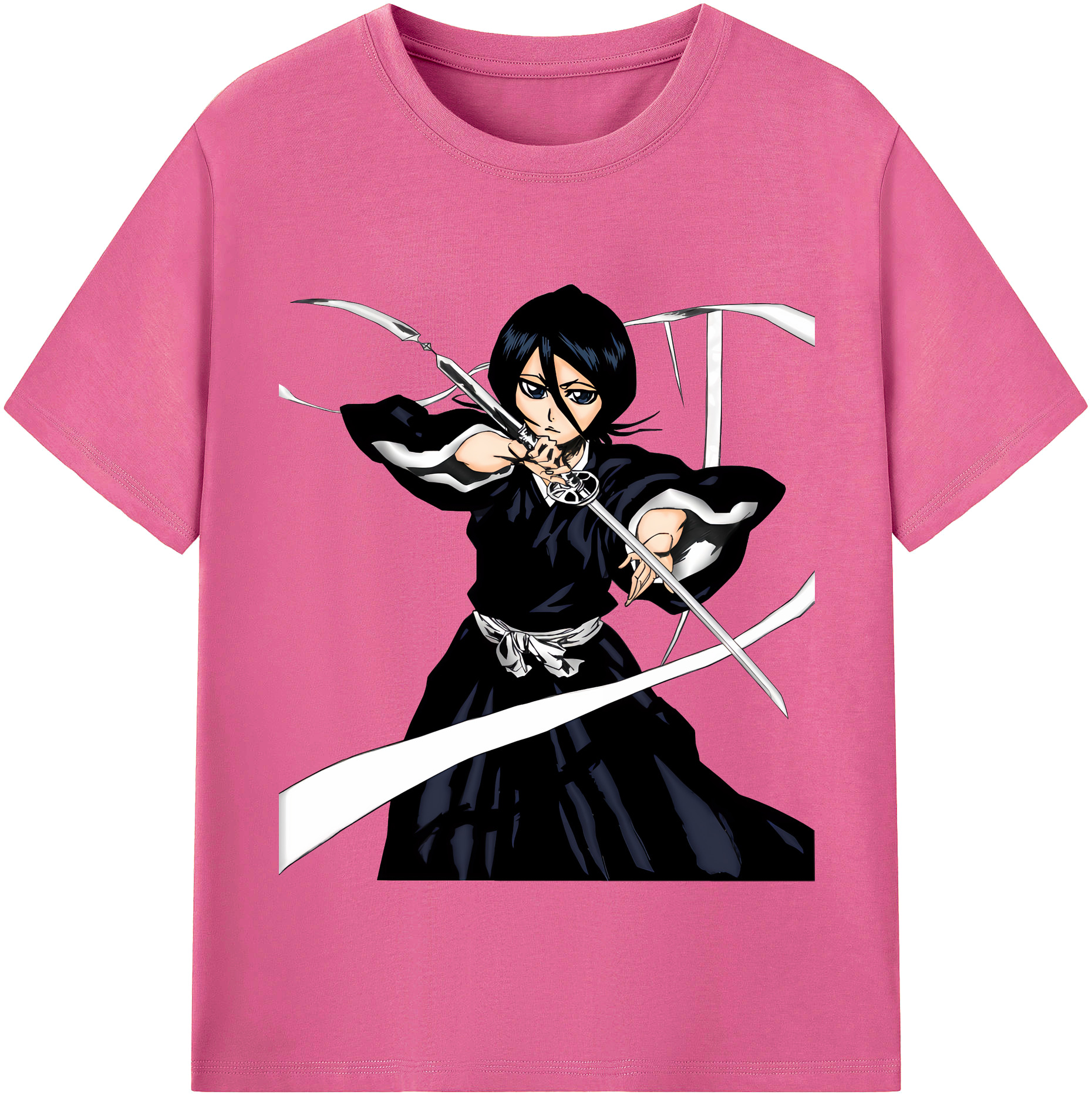 （画像用） ブリーチ 朽木ルキア BLEACH Kuchiki Rukia レディースカジュアルプリントTシャツ（綿100％）
