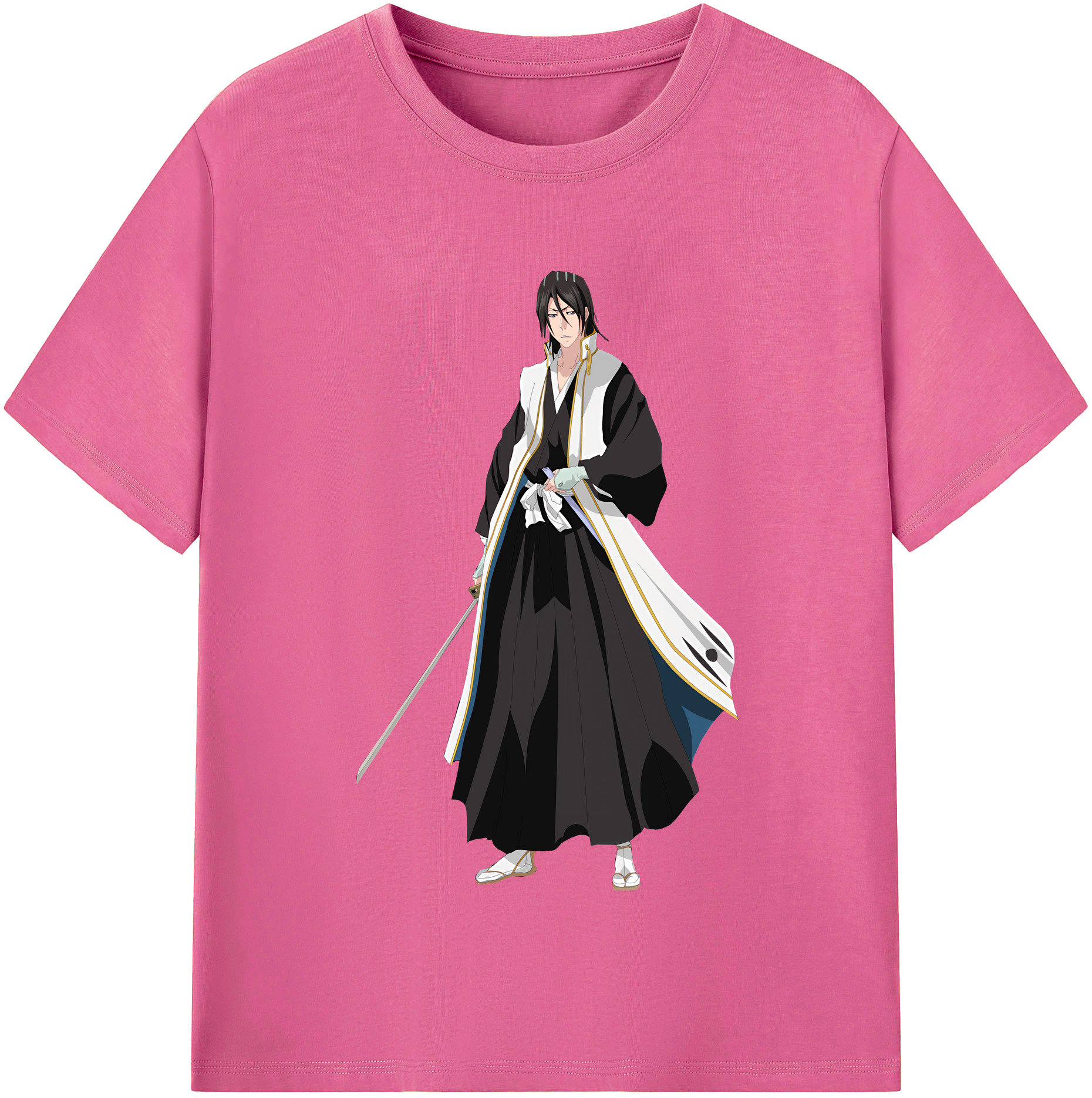 （画像用） ブリーチ くちき びゃくや BLEACH Kuchiki Byakuya レディースカジュアルプリントTシャツ（綿100％）