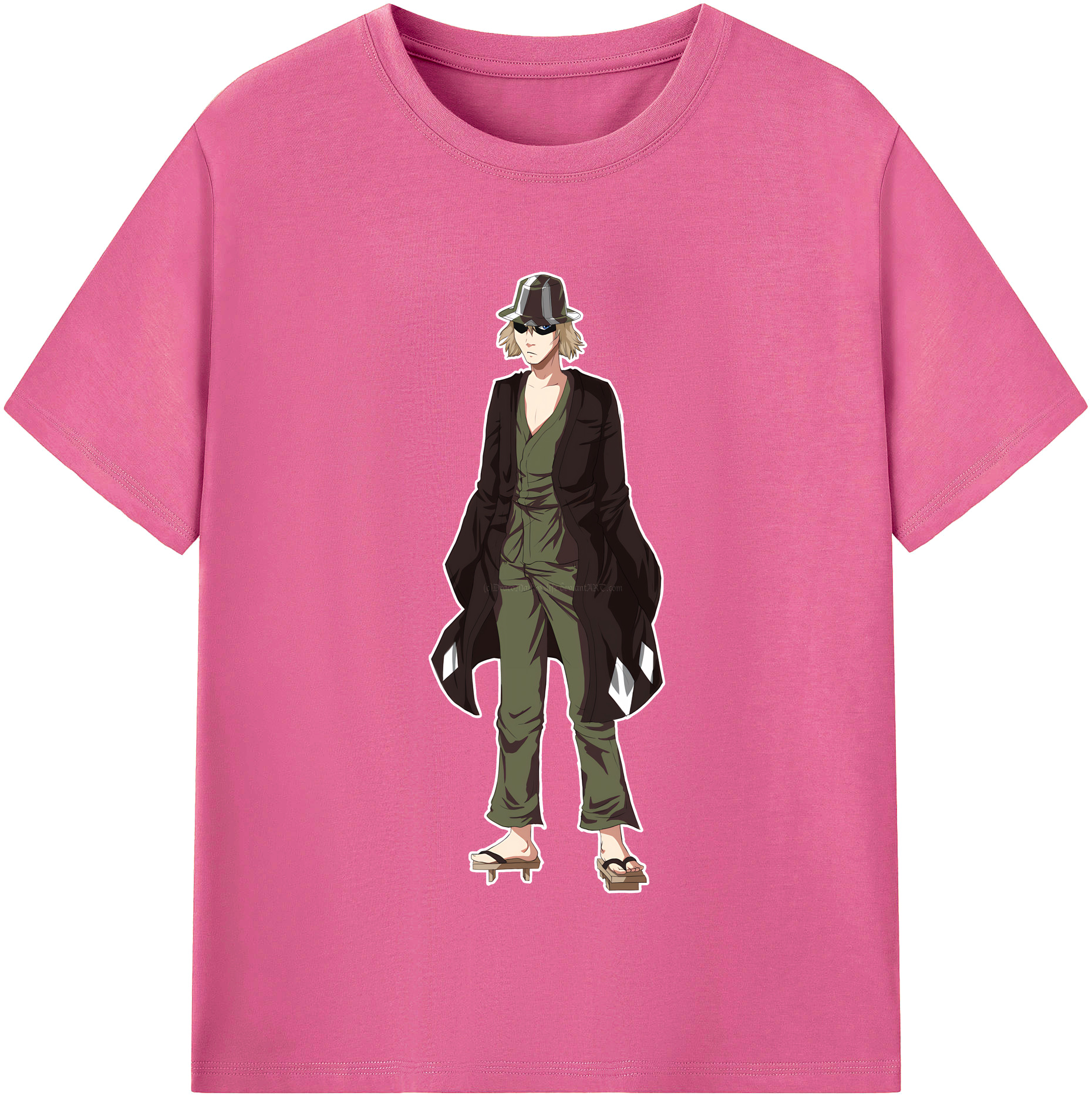 （画像用） "ブリーチ 浦原 喜助（うらはら きすけ） BLEACH Urahara Kisuke " レディースカジュアルプリントTシャツ（綿100％）