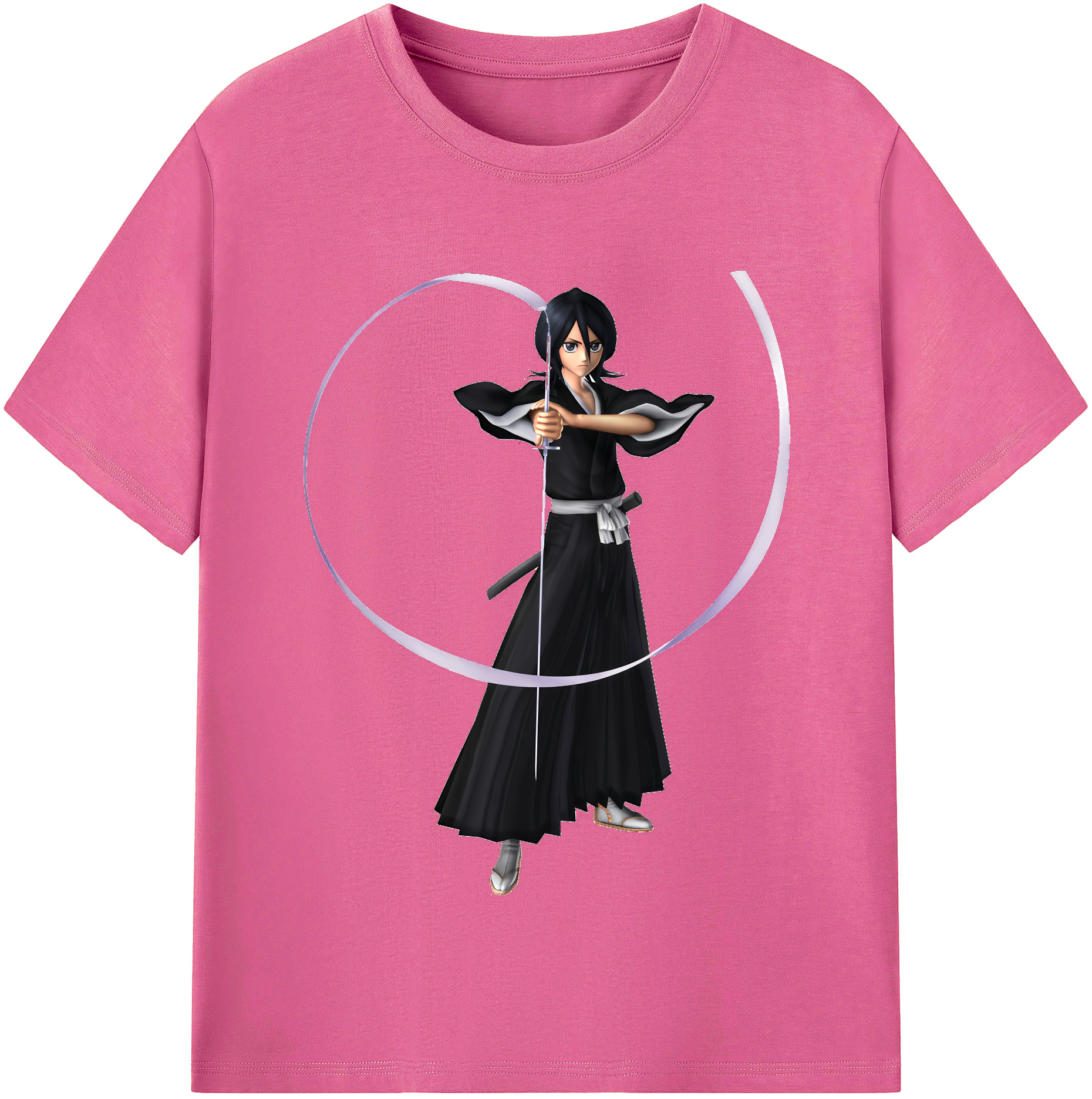 （画像用） ブリーチ 朽木ルキア BLEACH Kuchiki Rukia レディースカジュアルプリントTシャツ（綿100％）