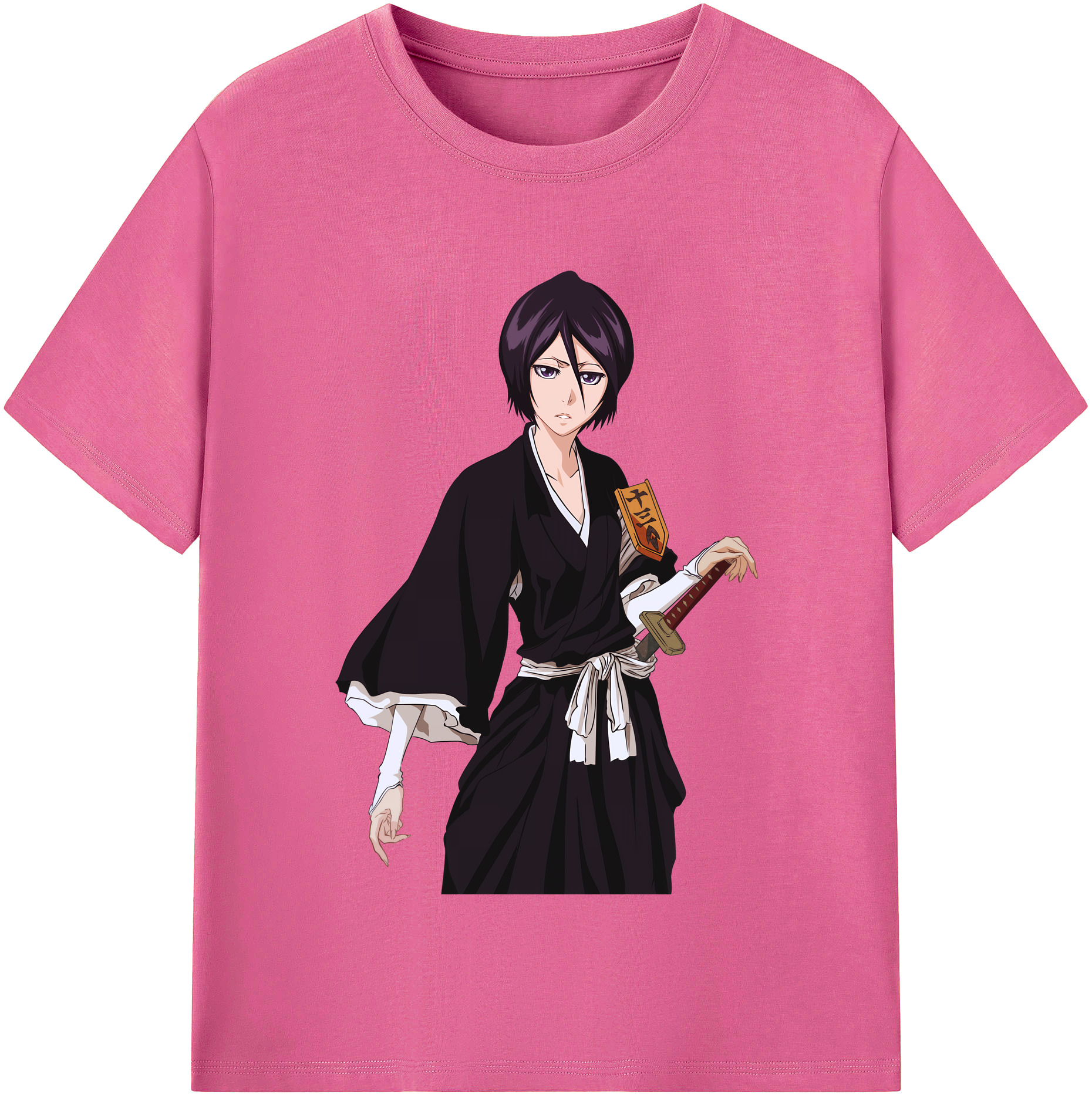 （画像用） ブリーチ 朽木ルキア BLEACH Kuchiki Rukia レディースカジュアルプリントTシャツ（綿100％）
